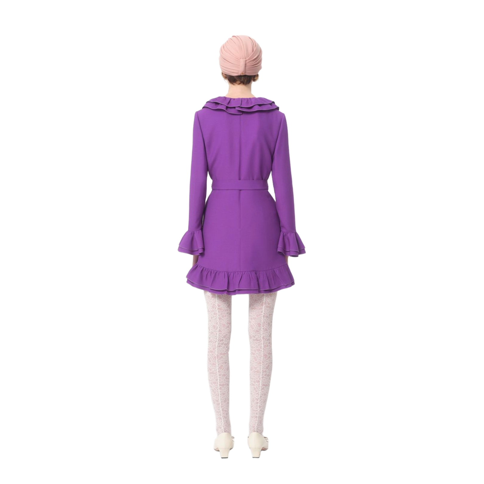 Ruffled Amaranth Purple Dress