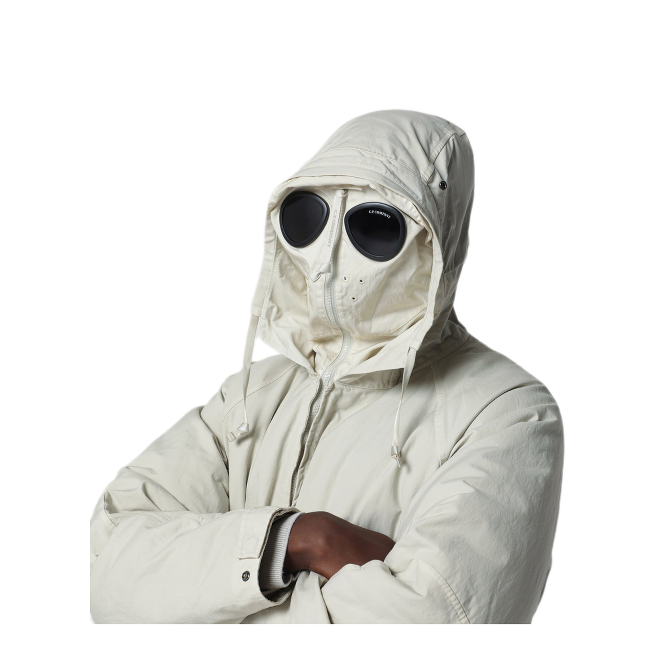 MAYFEYR - C.P.Company - Silver Birch Hooded Jacket With Goggle Lenses - 21CMOW078A110305G120