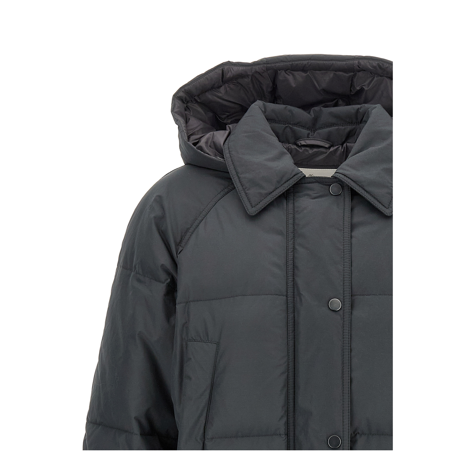 Shiny Zipper Pull Down Jacket