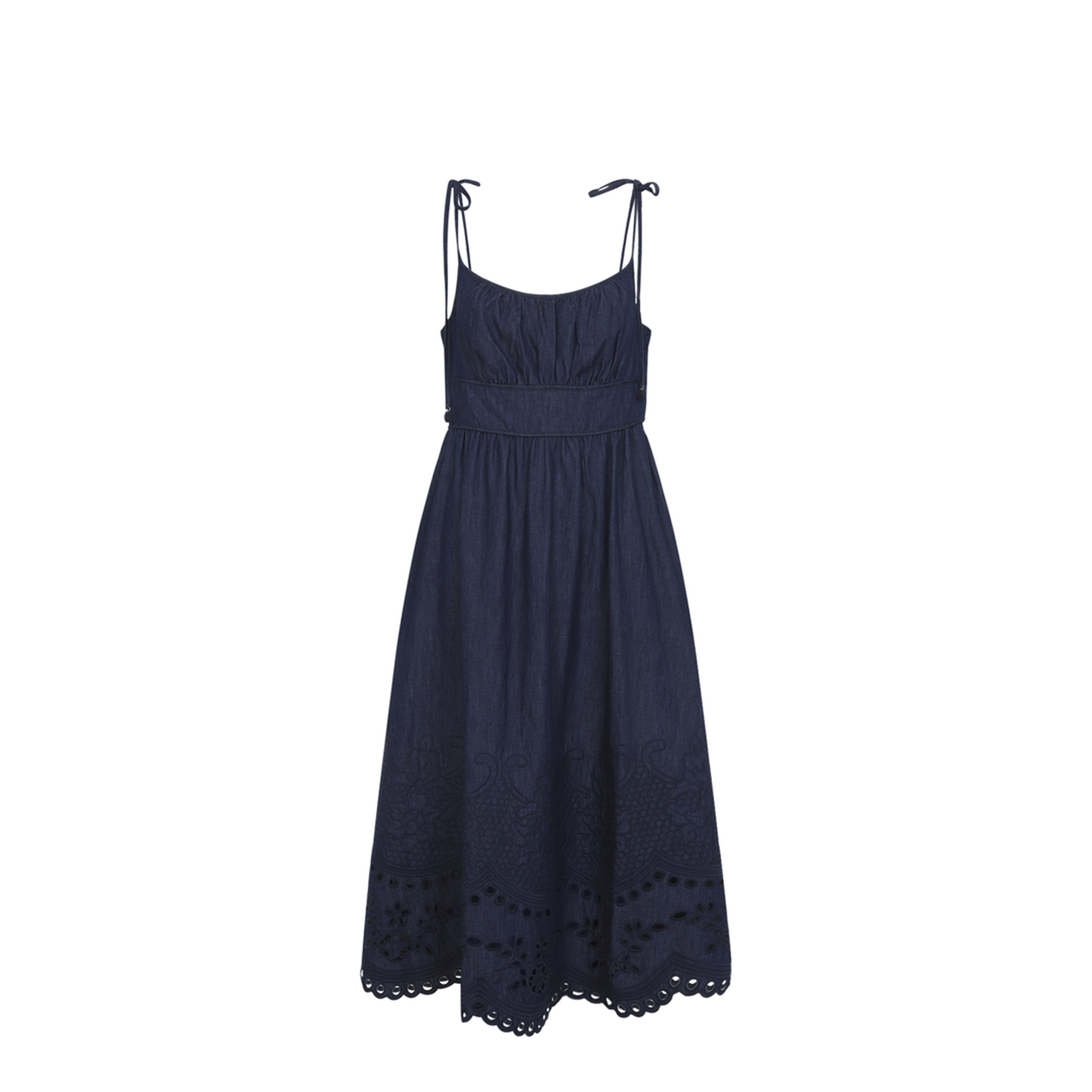 MAYFEYR - Zimmermann - Mahon Broderie Denim Midi Dress - 8319DSS263