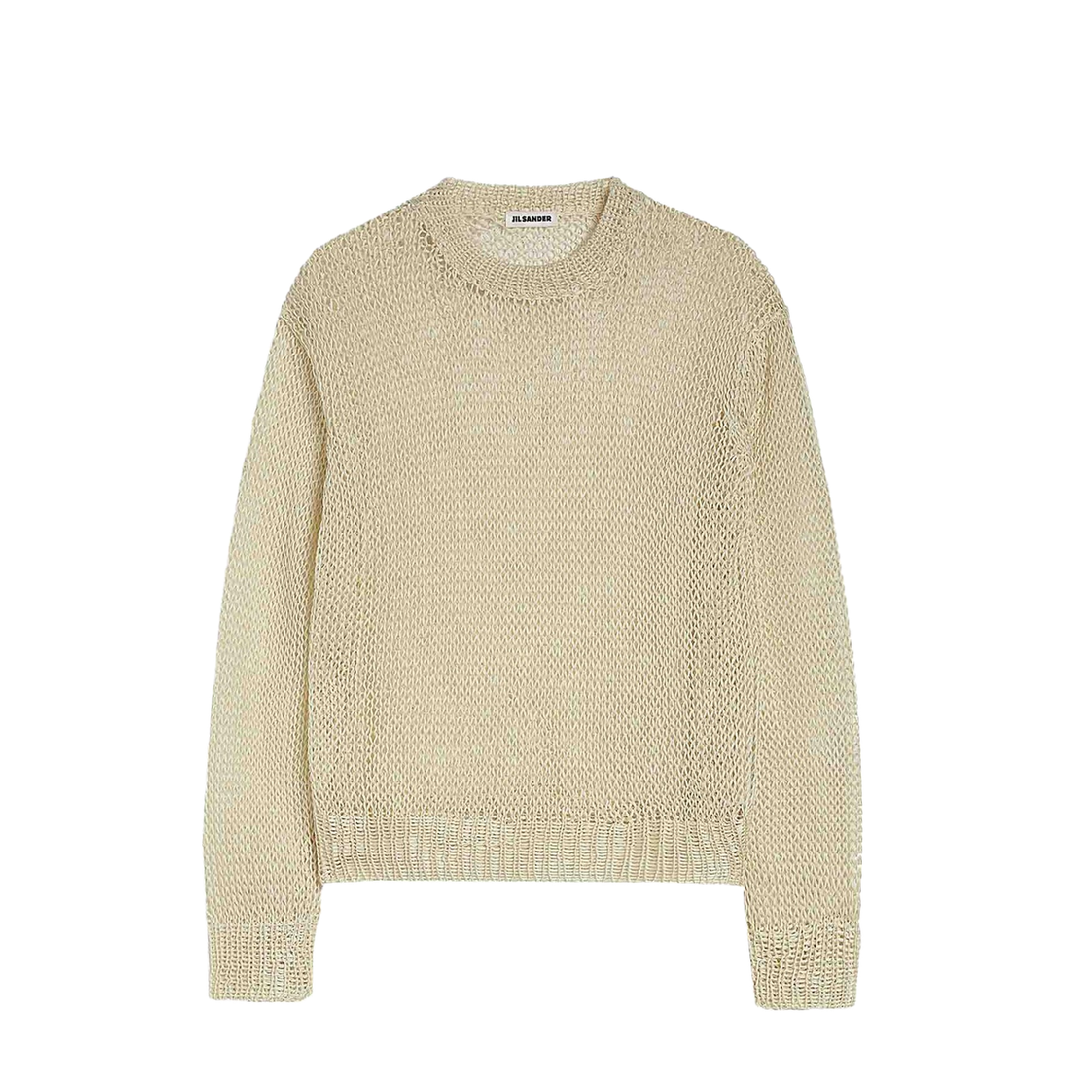 Cream Crochet Sweater White