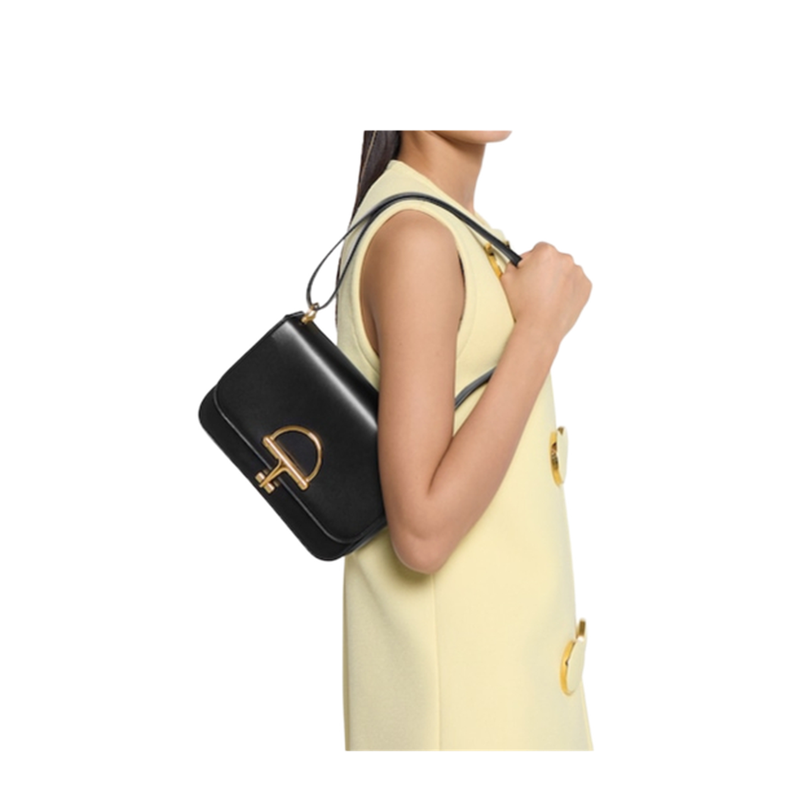 Siena Small Shoulder Bag in Black Leather