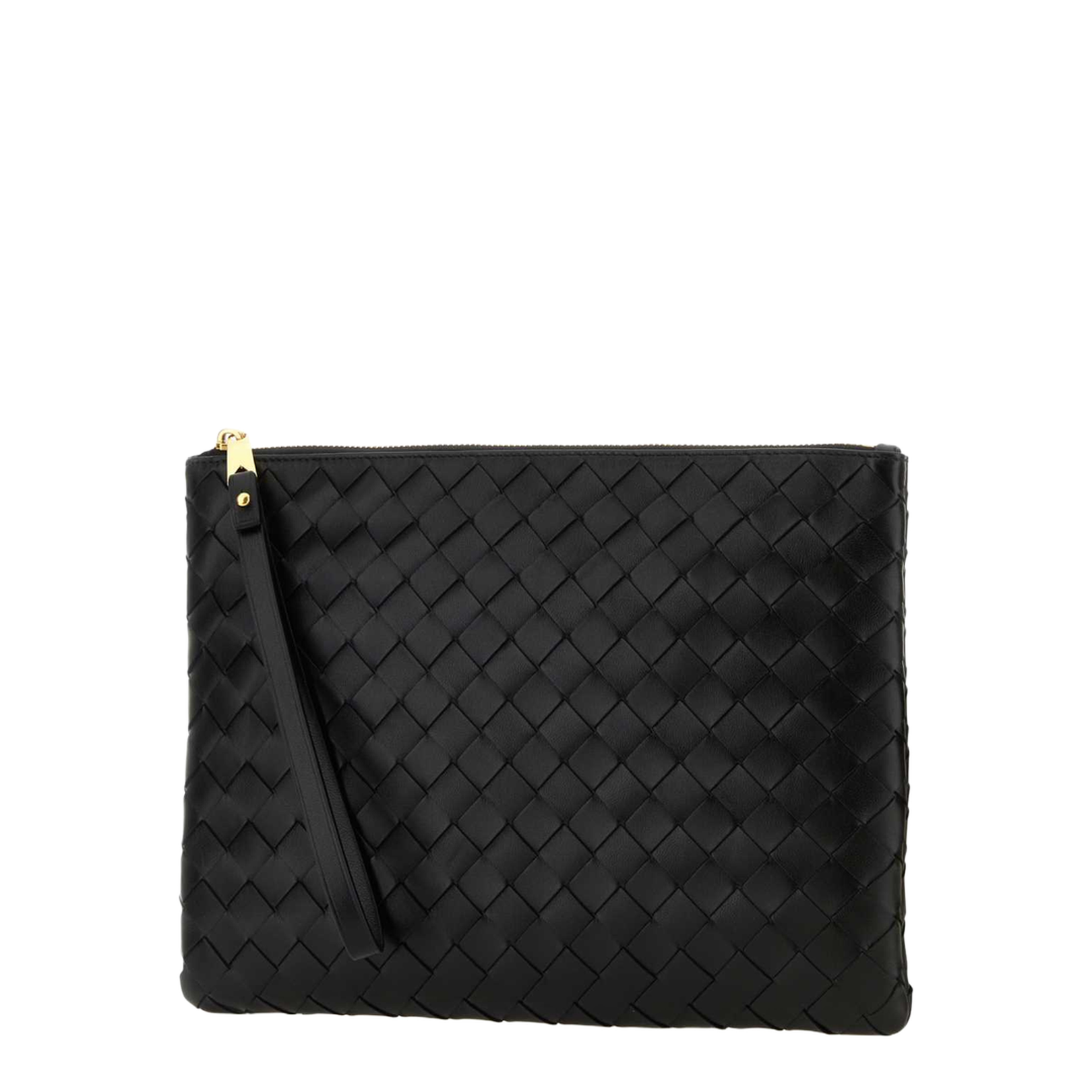 Intrecciato Leather Flat Pouch