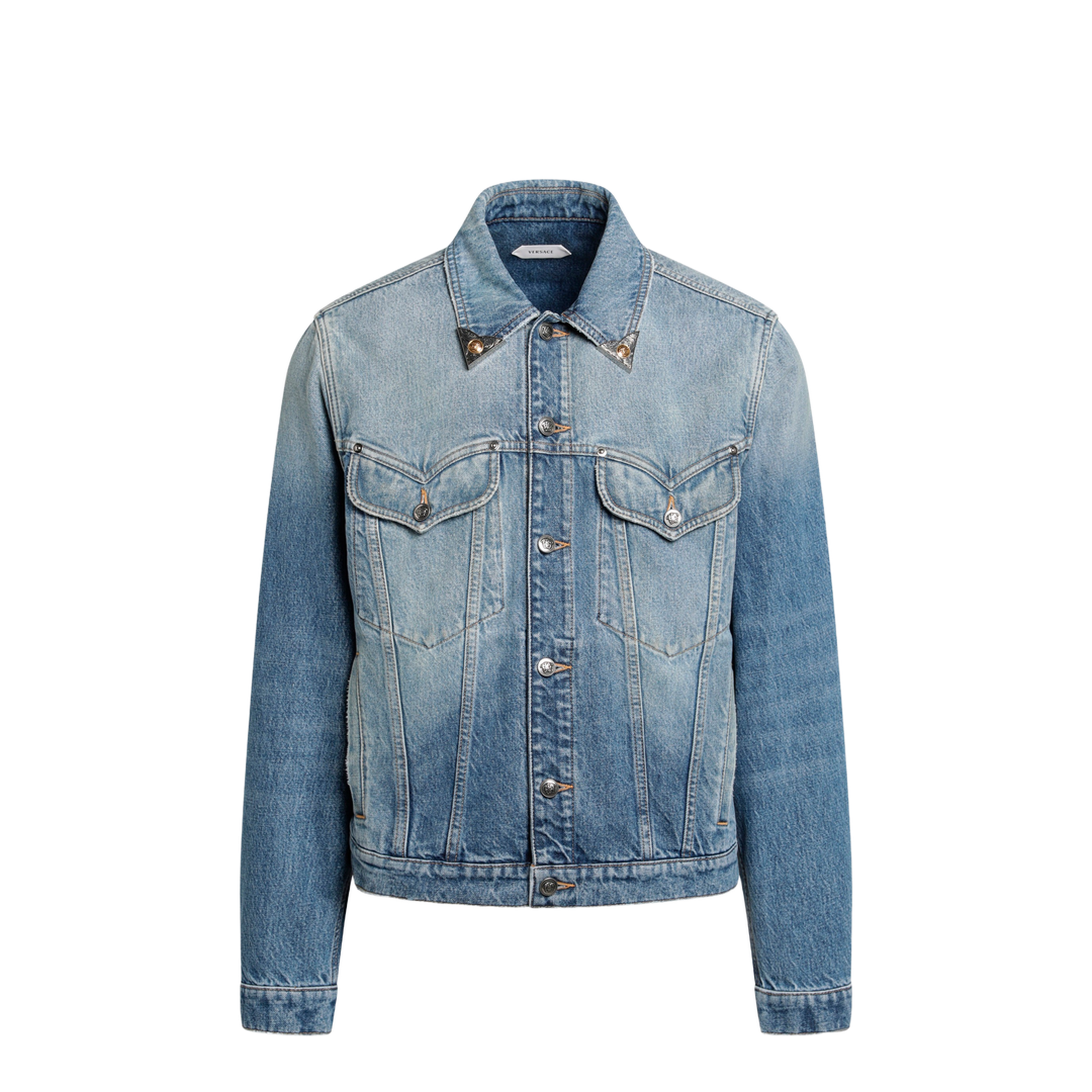 MAYFEYR - Versace - Medium Blue Stonewashed Denim Jacket - 10258251A184051D800