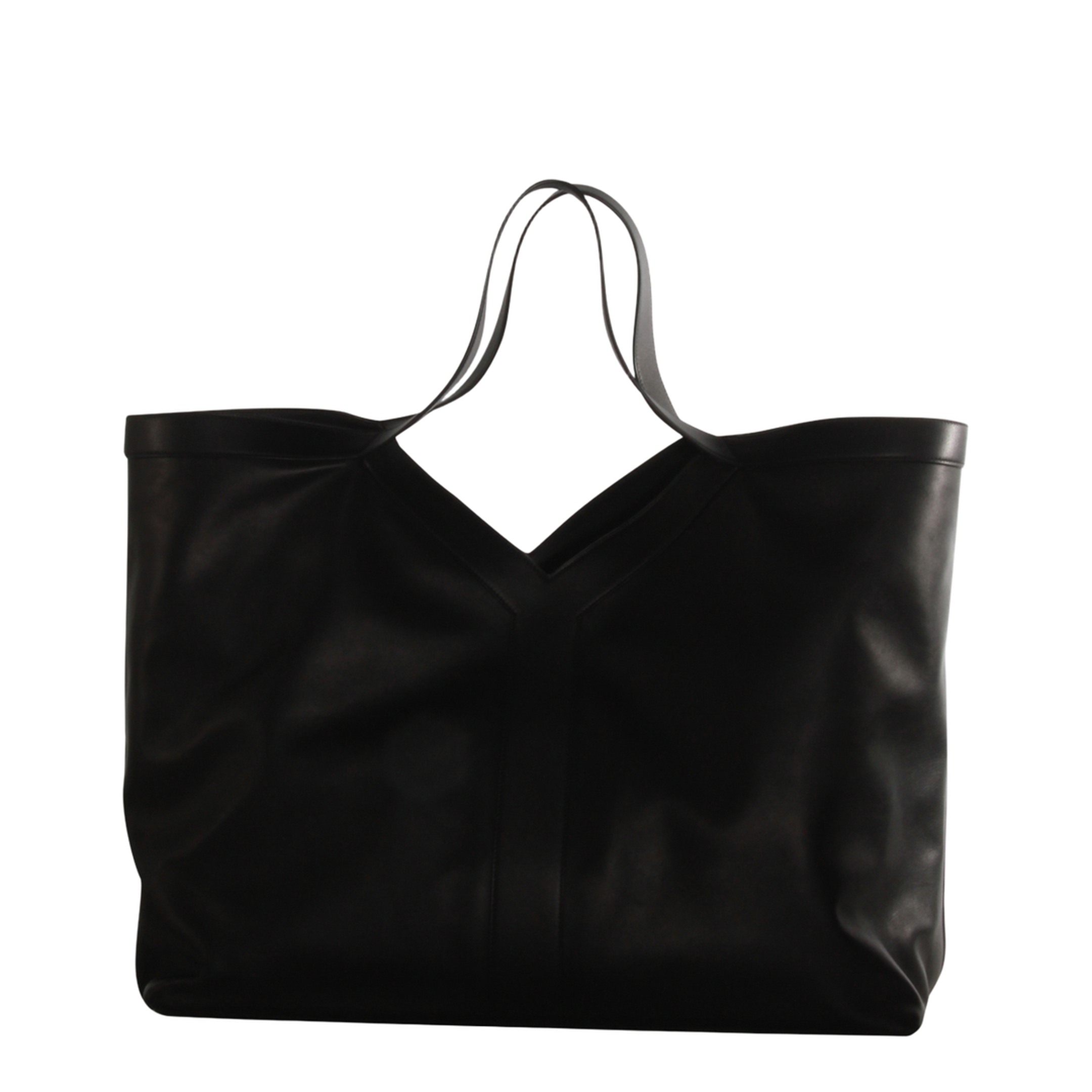 Y Maxi Tote in Grained Leather