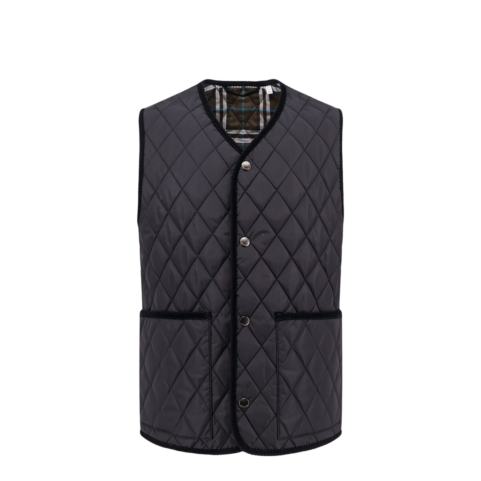 Quilted Vest with Black Diamond Quilting