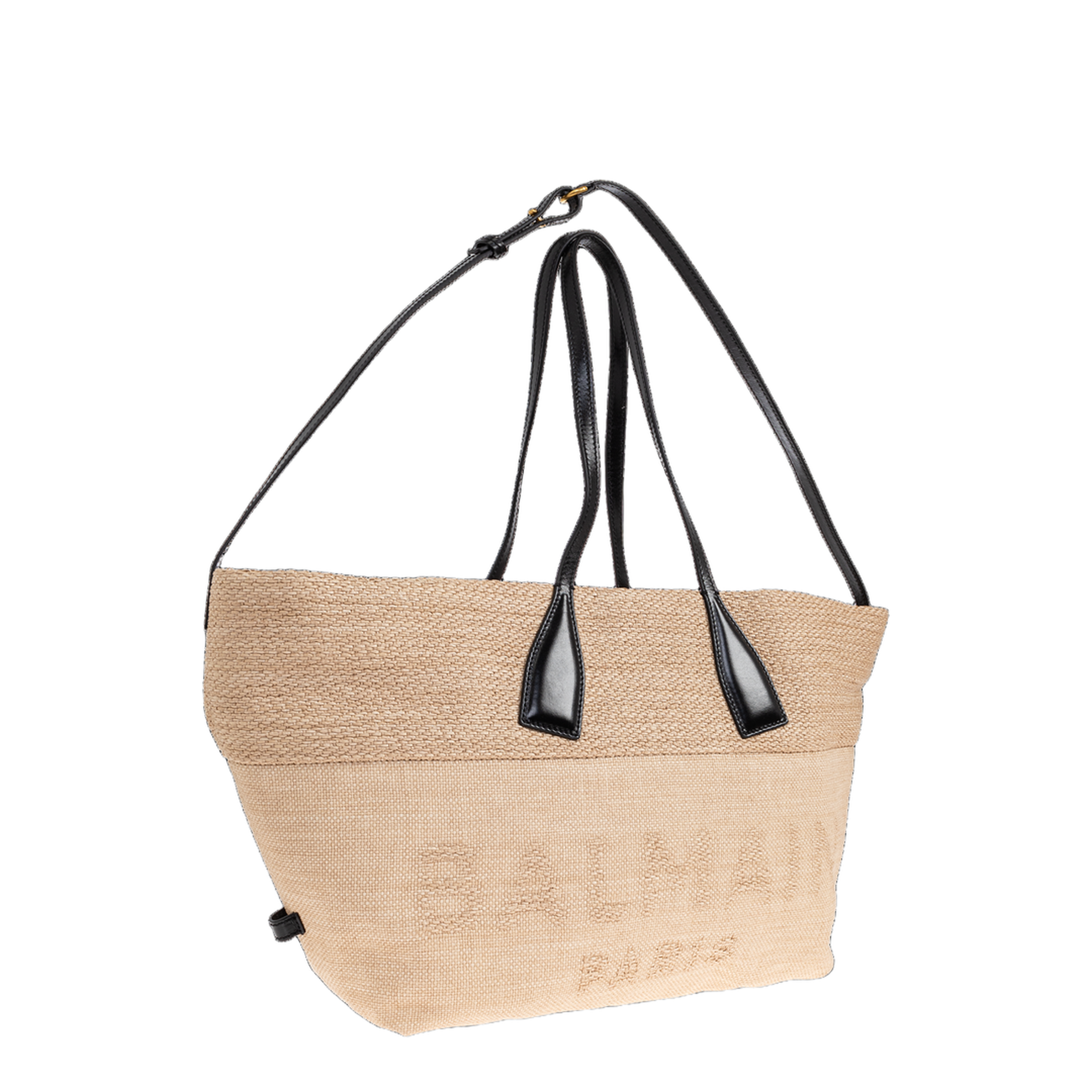 Track Raffia Tote Bag