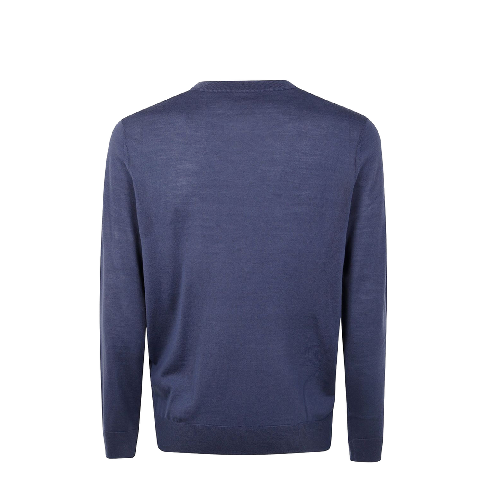 Petrol Blue Merino Wool Crew Neck Sweater