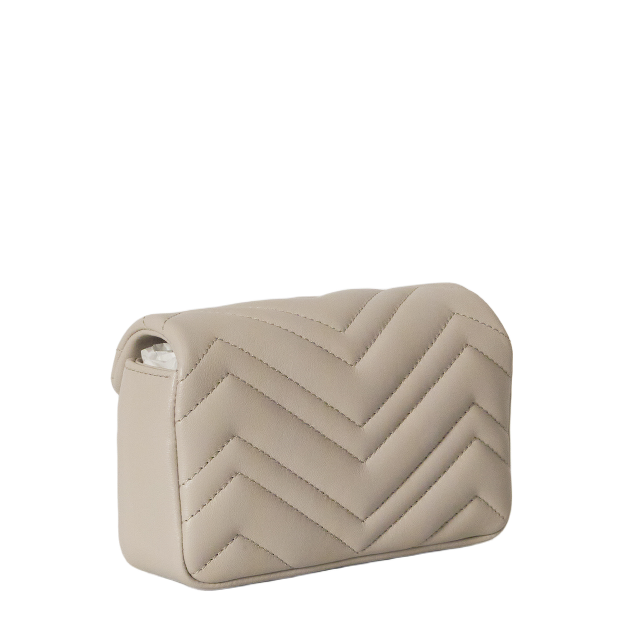 GG Marmont Mini Shoulder Bag Nappa Leather - Light Grey