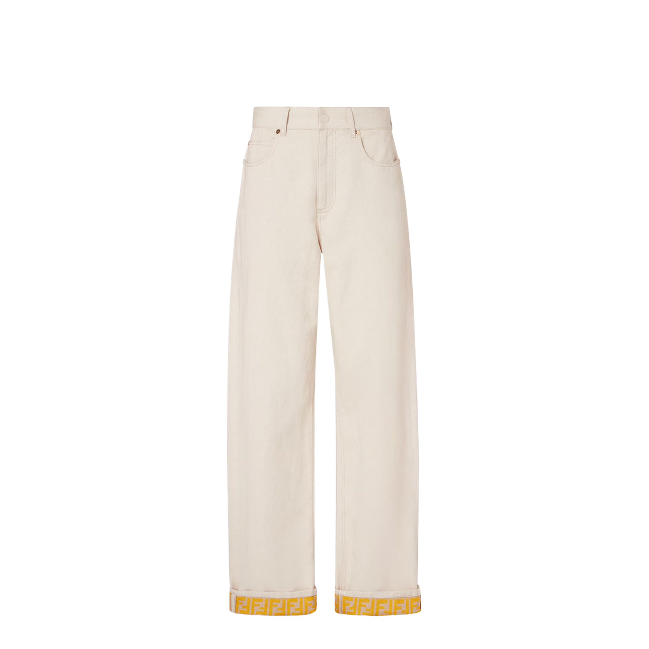 Beige Denim Trousers