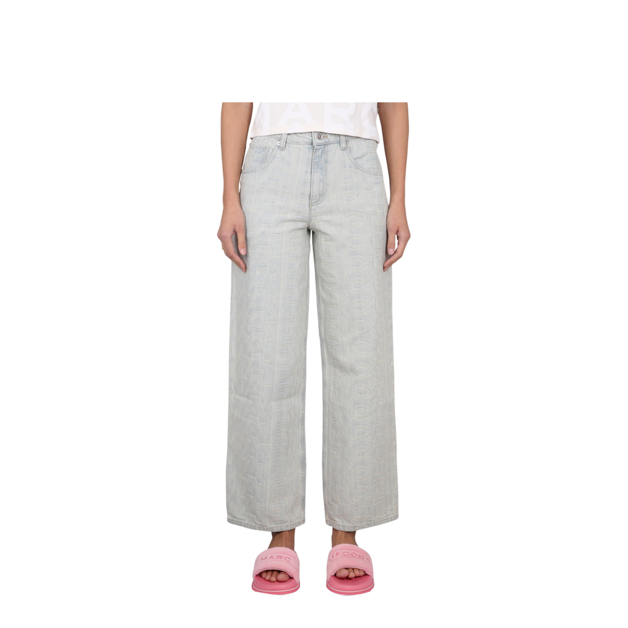 Monogram Wide-Leg Jeans