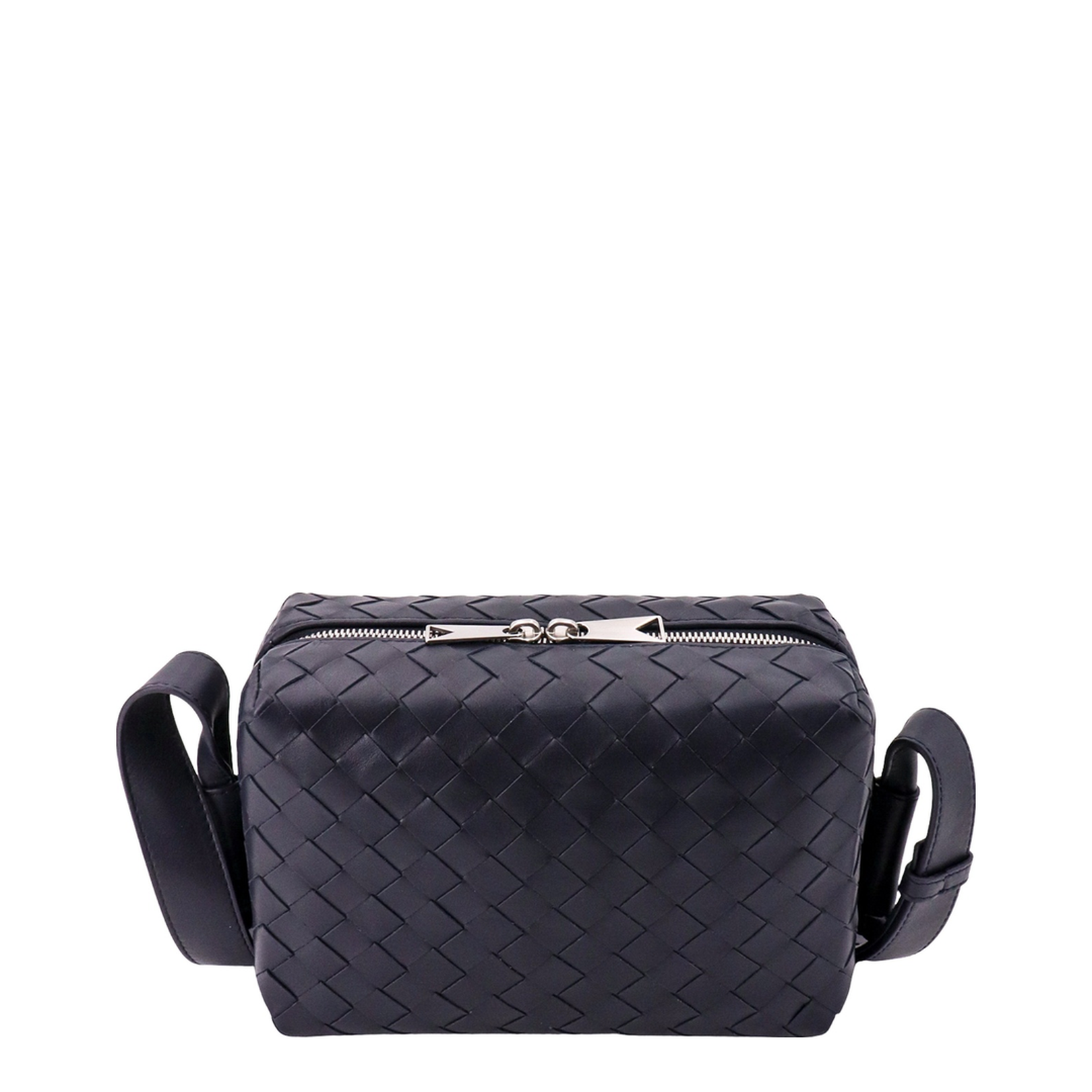 Intrecciato Leather Camera Bags - Black