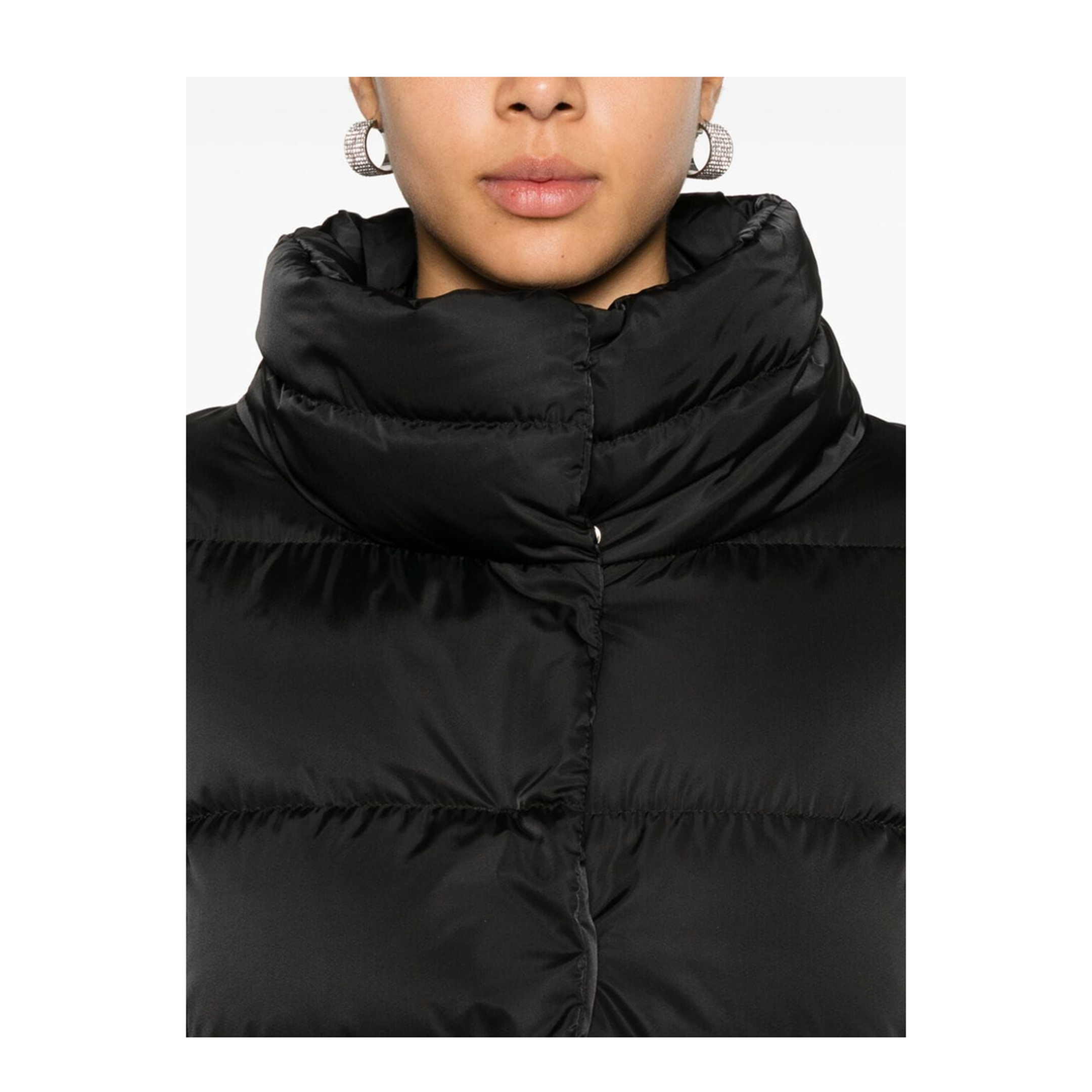 MAYFEYR - Herno - A-Shape Down Jacket In Satin And Alternative Fur - PI001934D12170Z
