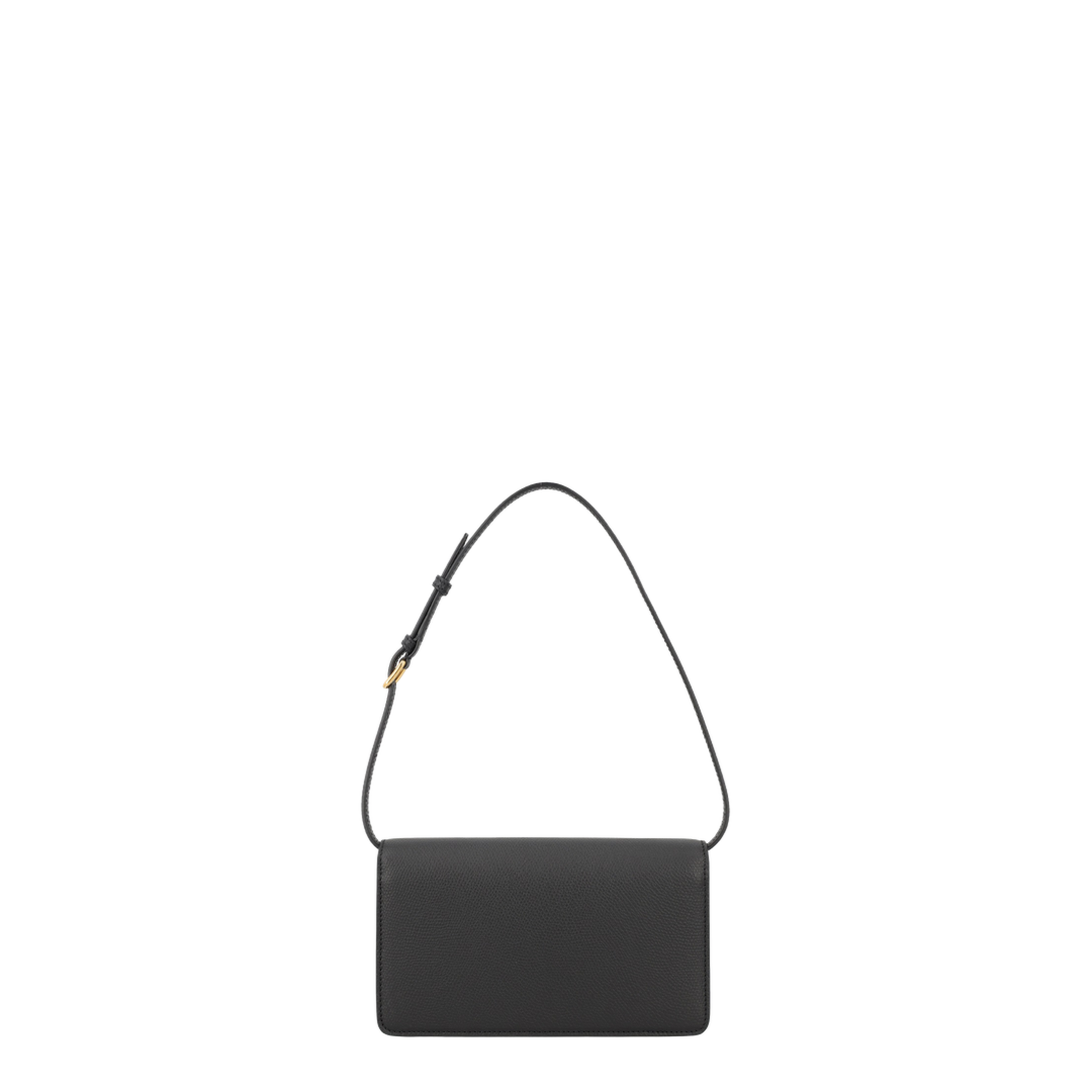 Black Leather VLogo Signature Clutch