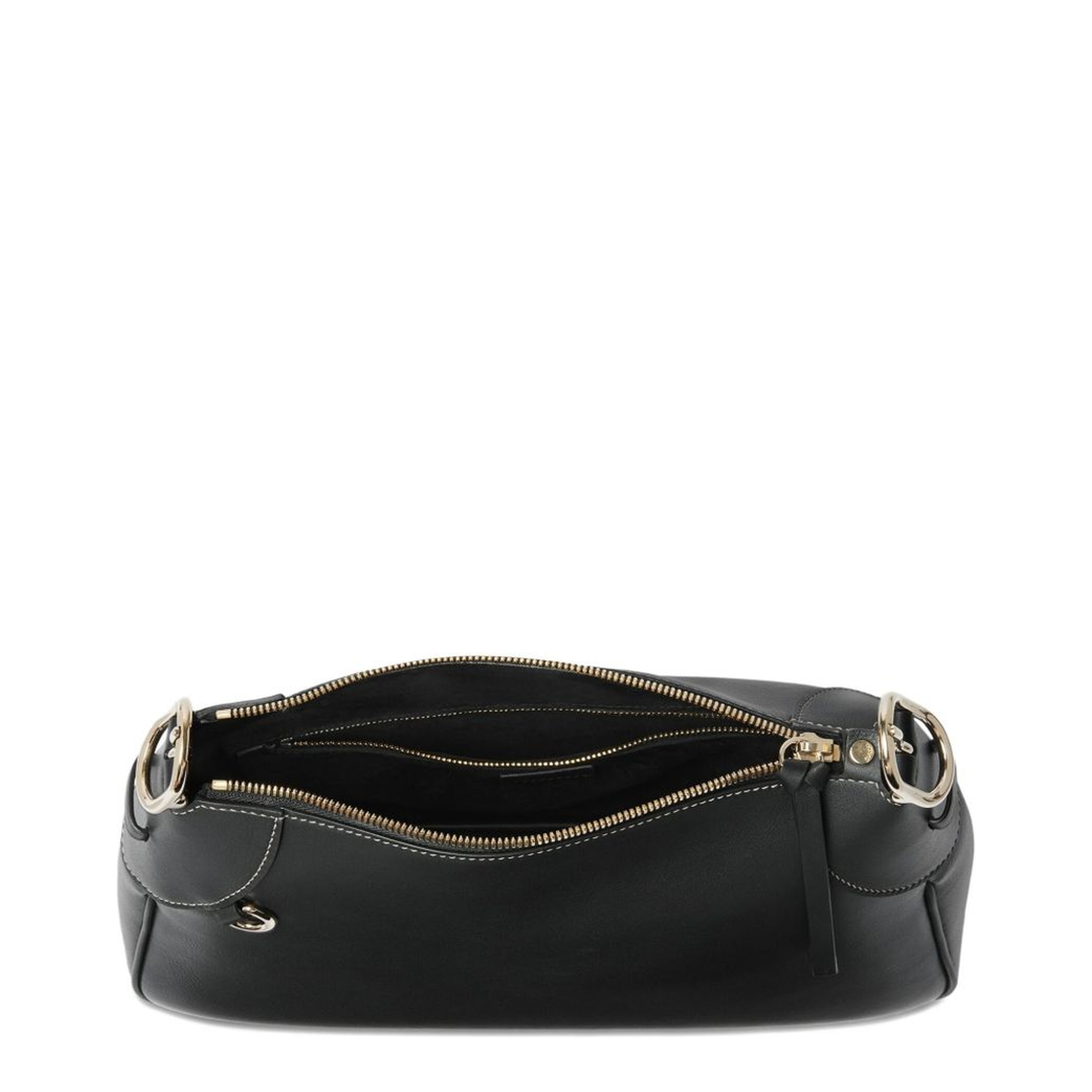 GG Emblem Leather Bucket Bag - Black