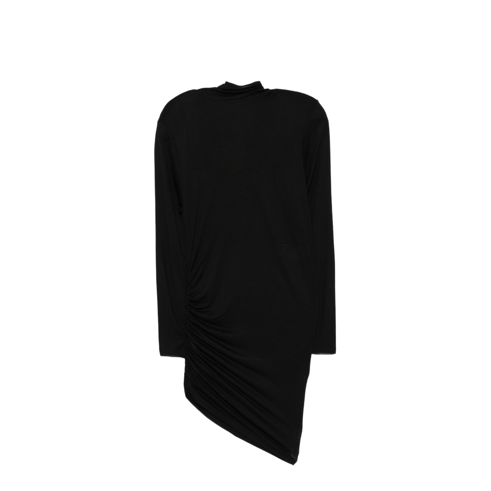 Draped Turtleneck Dress