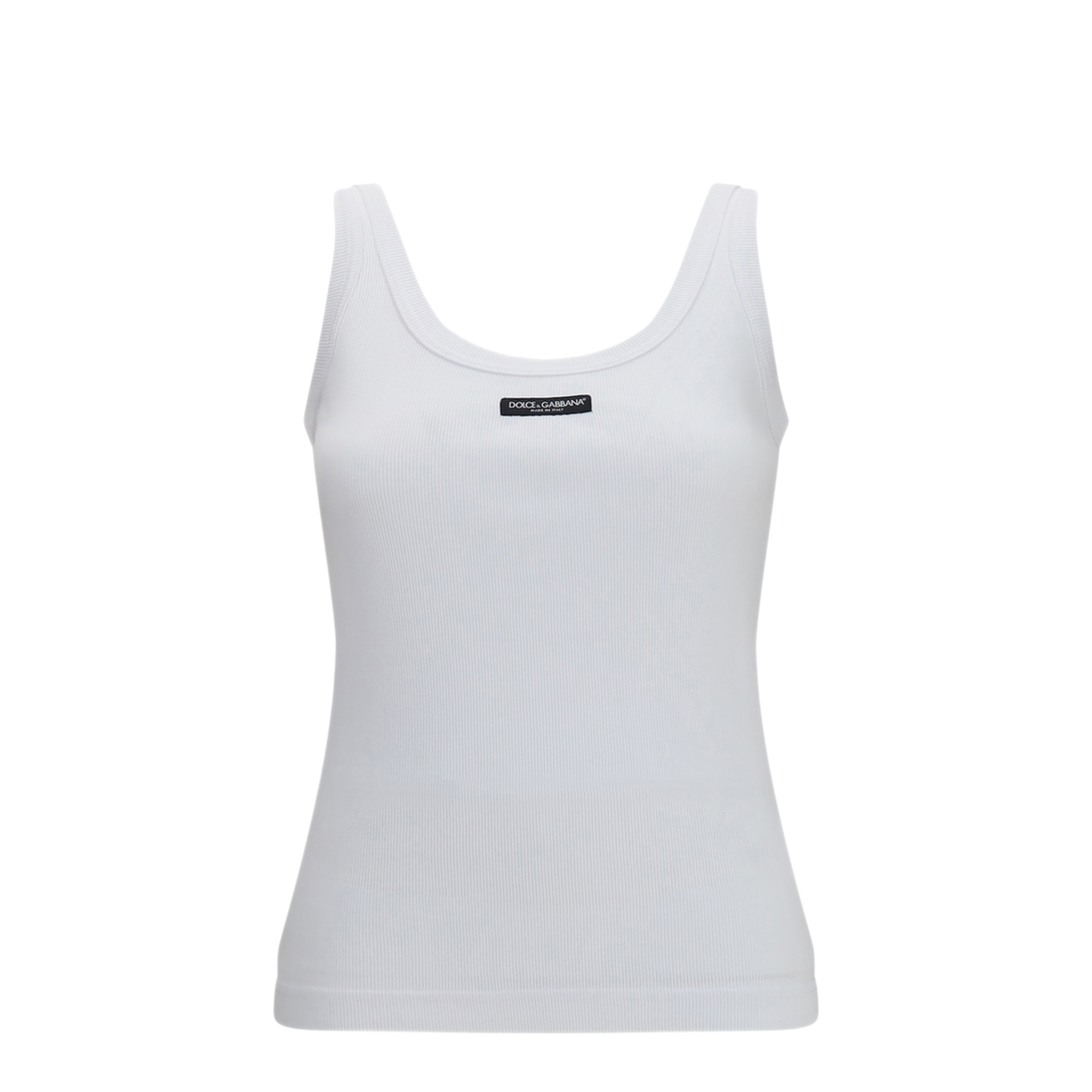 MAYFEYR - Dolce & Gabbana - Ribbed Logo Tank Top - F8W51TFU7AV