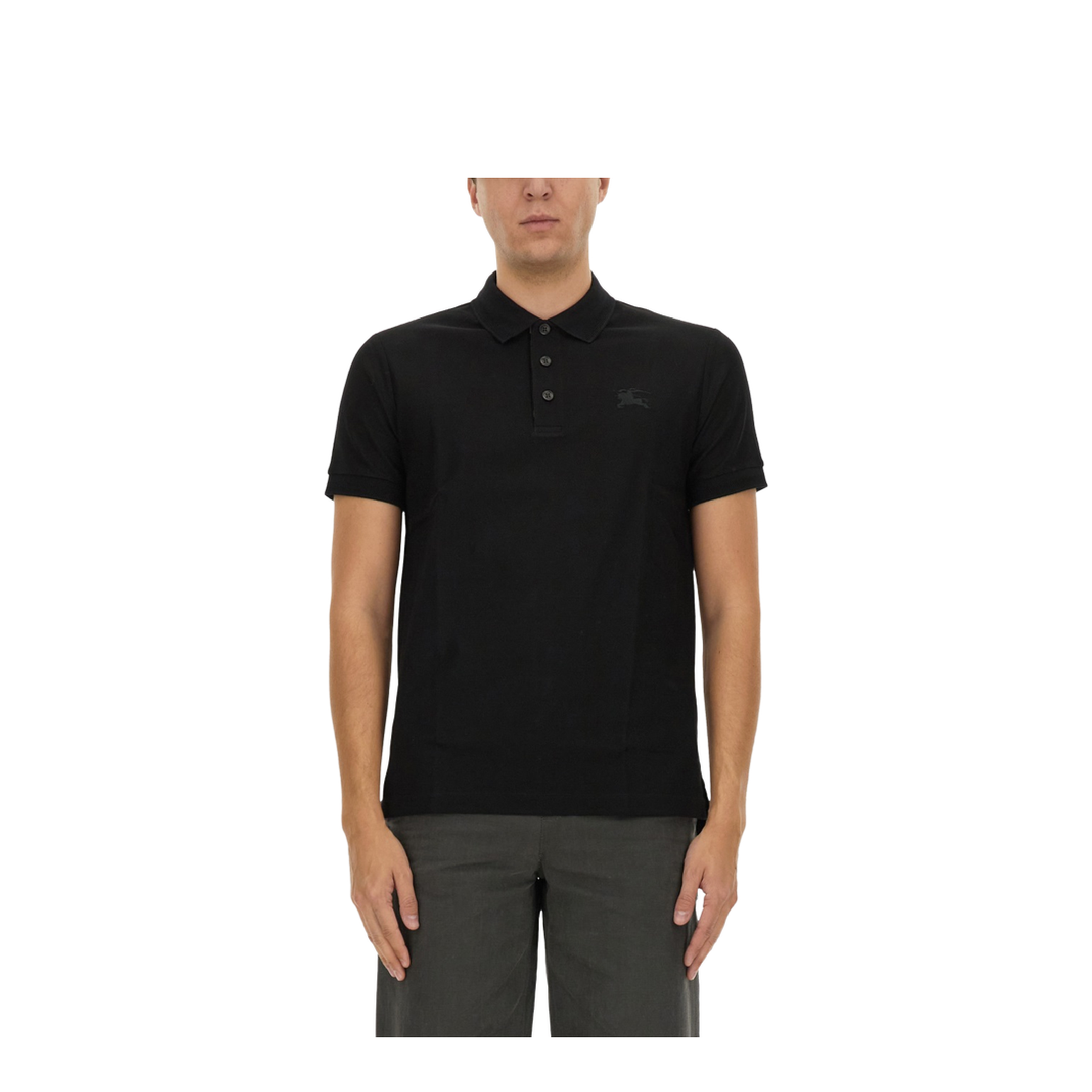 Black Piquet Polo Shirt