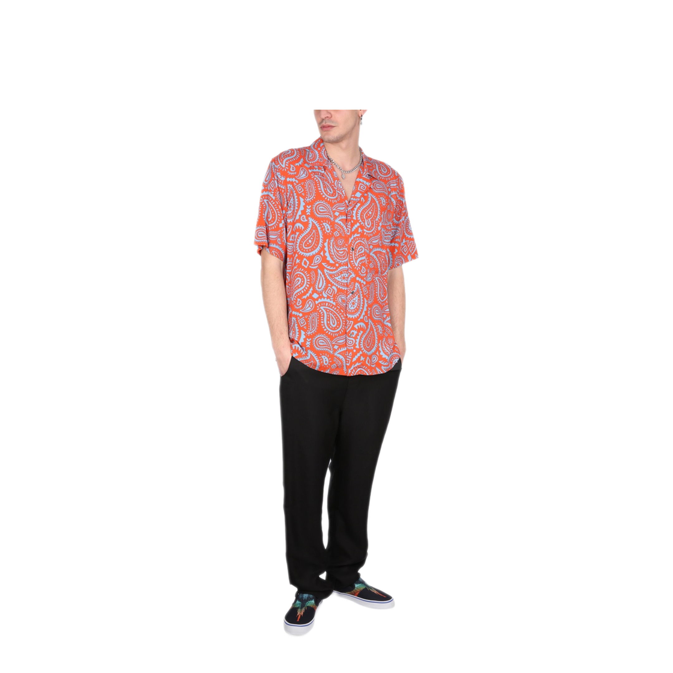MAYFEYR - MARCELO BURLON COUNTY OF MILAN - Paisley Hawaii Shirt - CMGG001S23FAB0012540