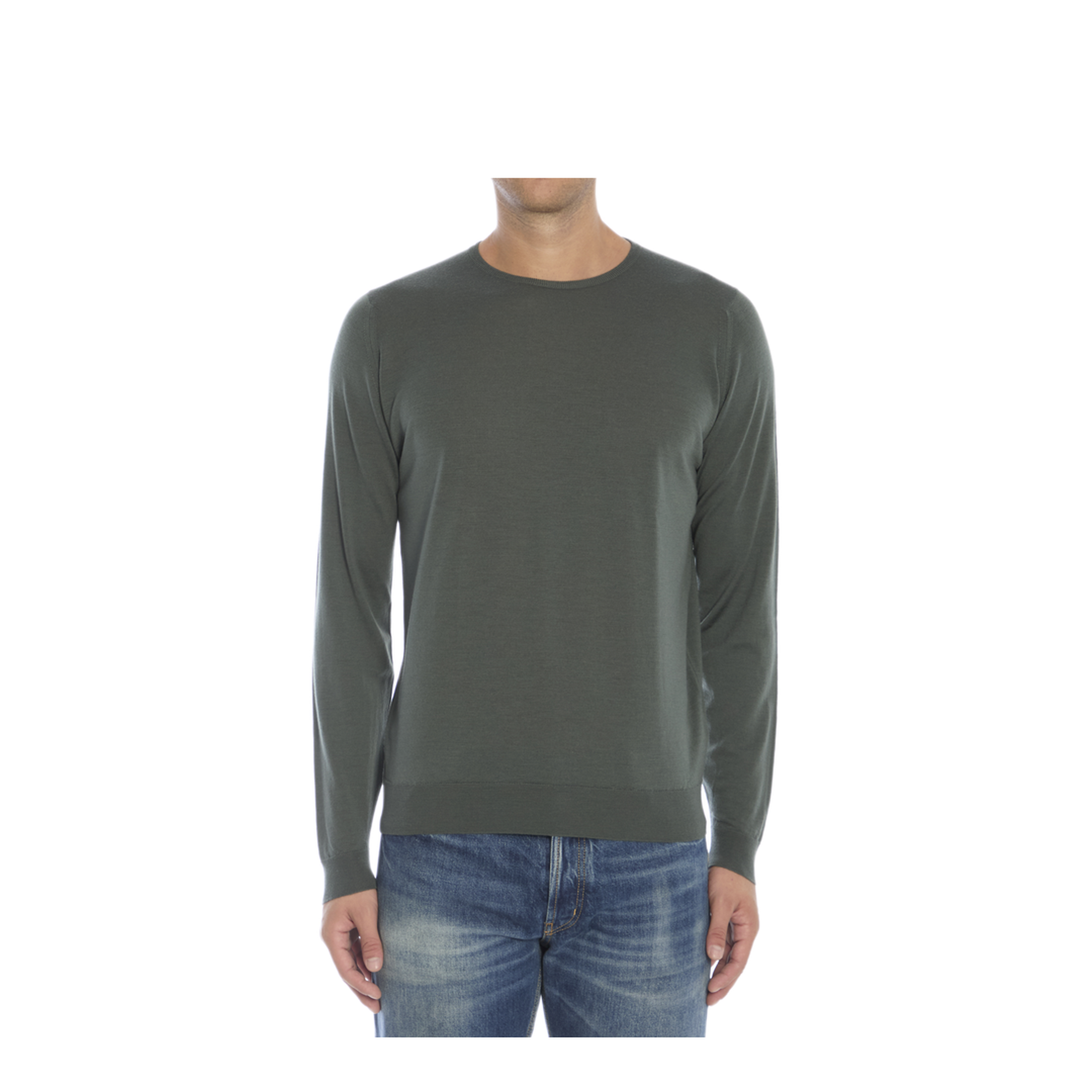 MAYFEYR - John Smedley - Long Sleeve Crewneck Pullover - LUNDYHIGHLANDGREEN