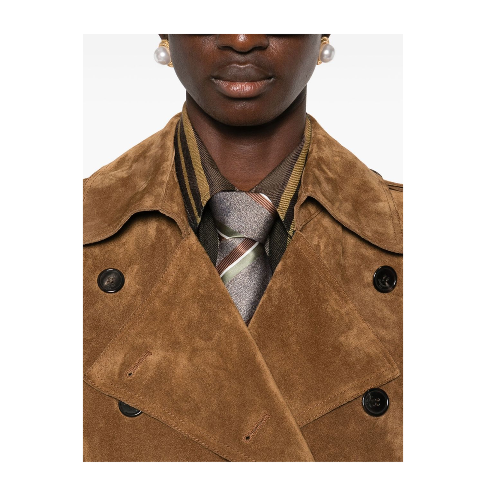 Trench Coat in Suede