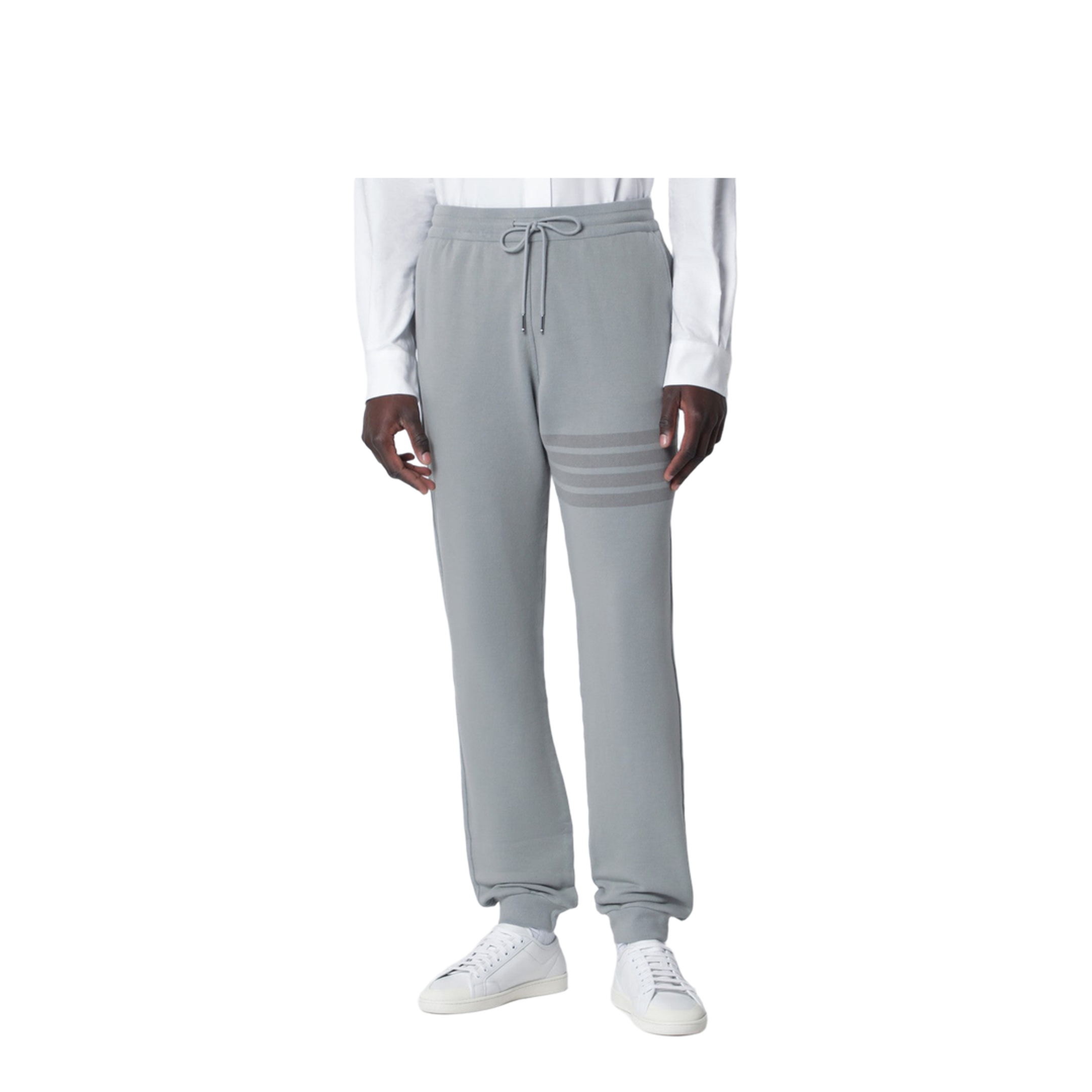 Sweatpants with Overdyed 4 Bar in Solid Loopback