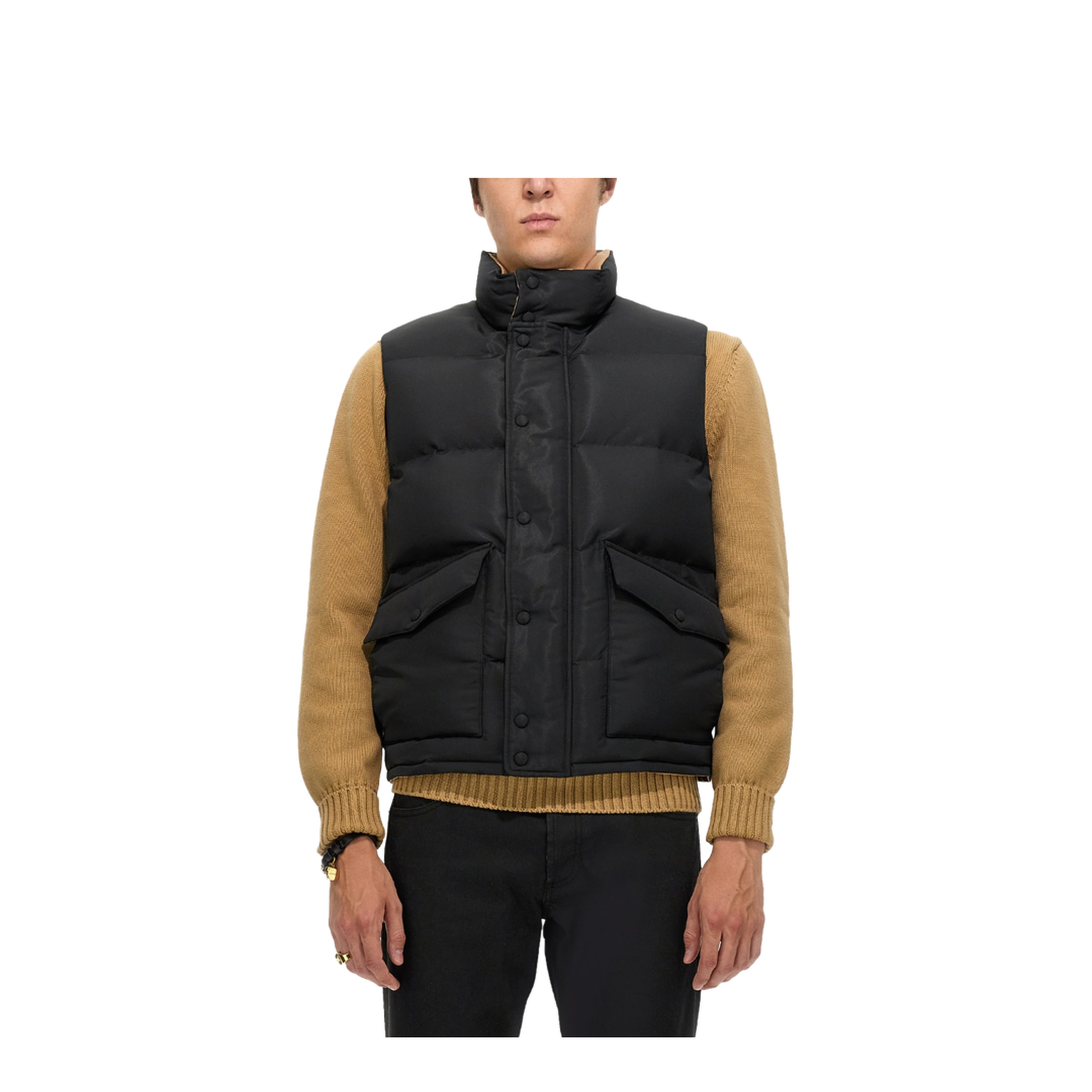 Graffiti Logo Print Down Vest