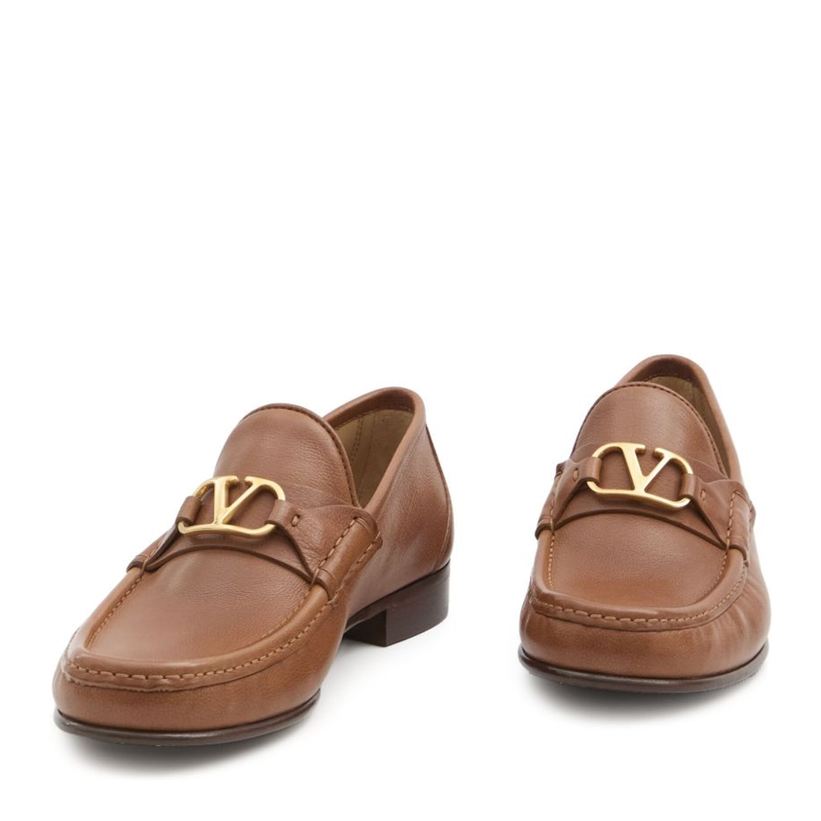 VLogo Signature Leather Loafers