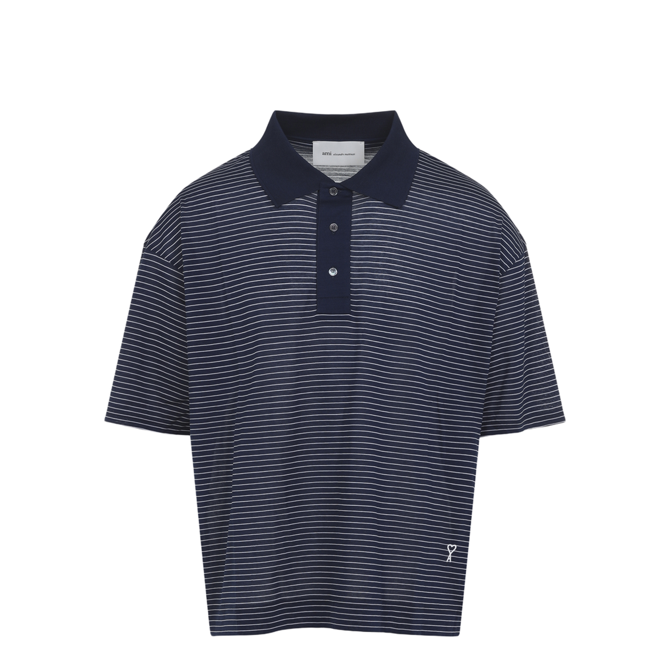 MAYFEYR - Ami Paris - Striped Boxy Fit Polo - UPL422JE0212