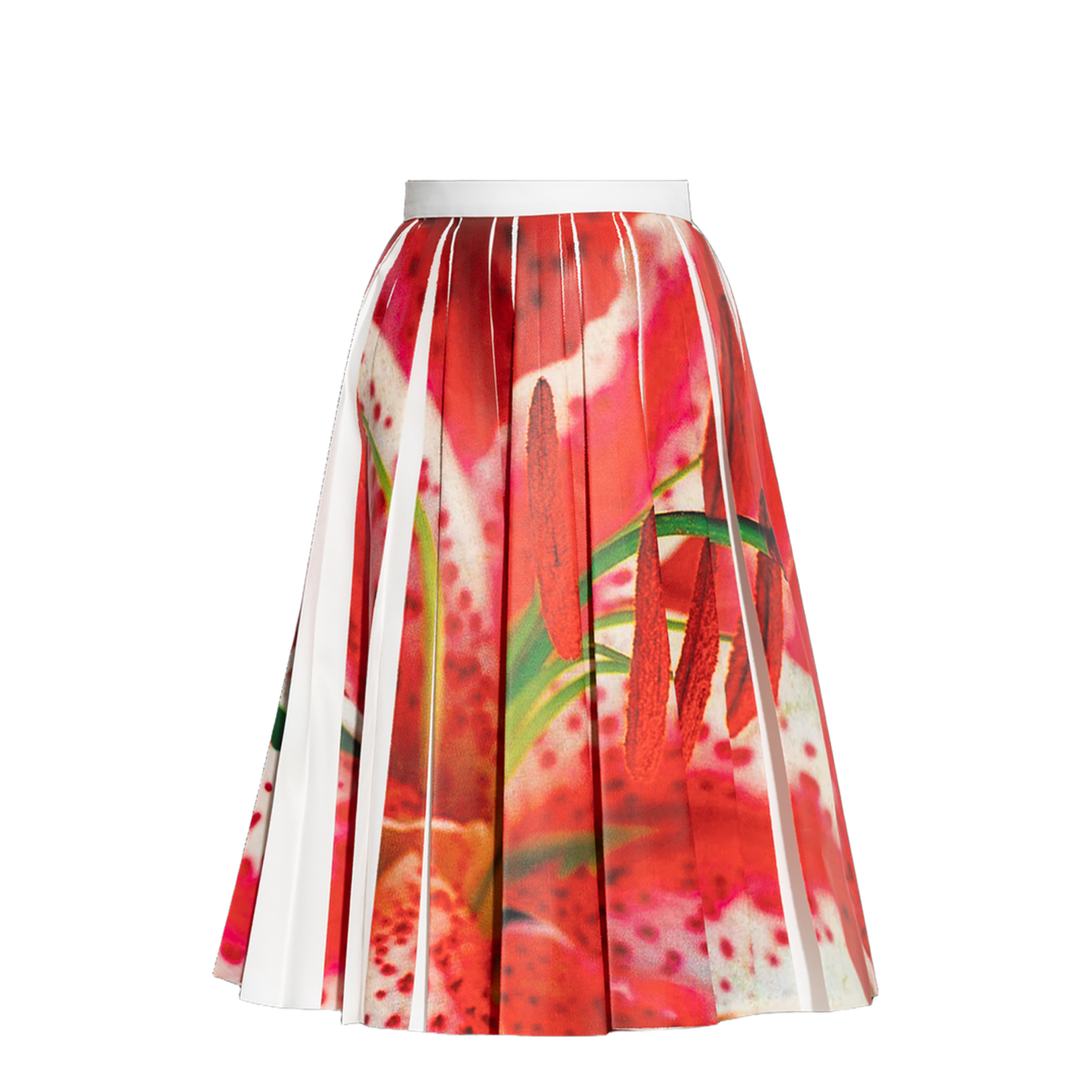 Pleated Skirt with Colorful Print