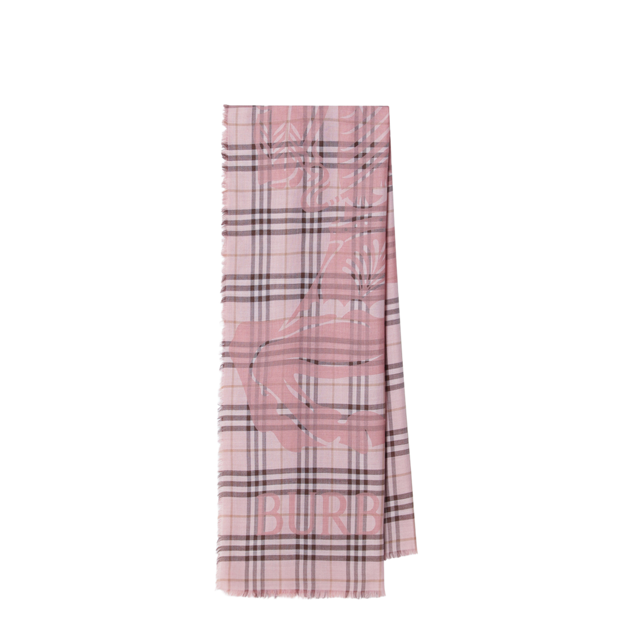 Large Pink Check Scarf