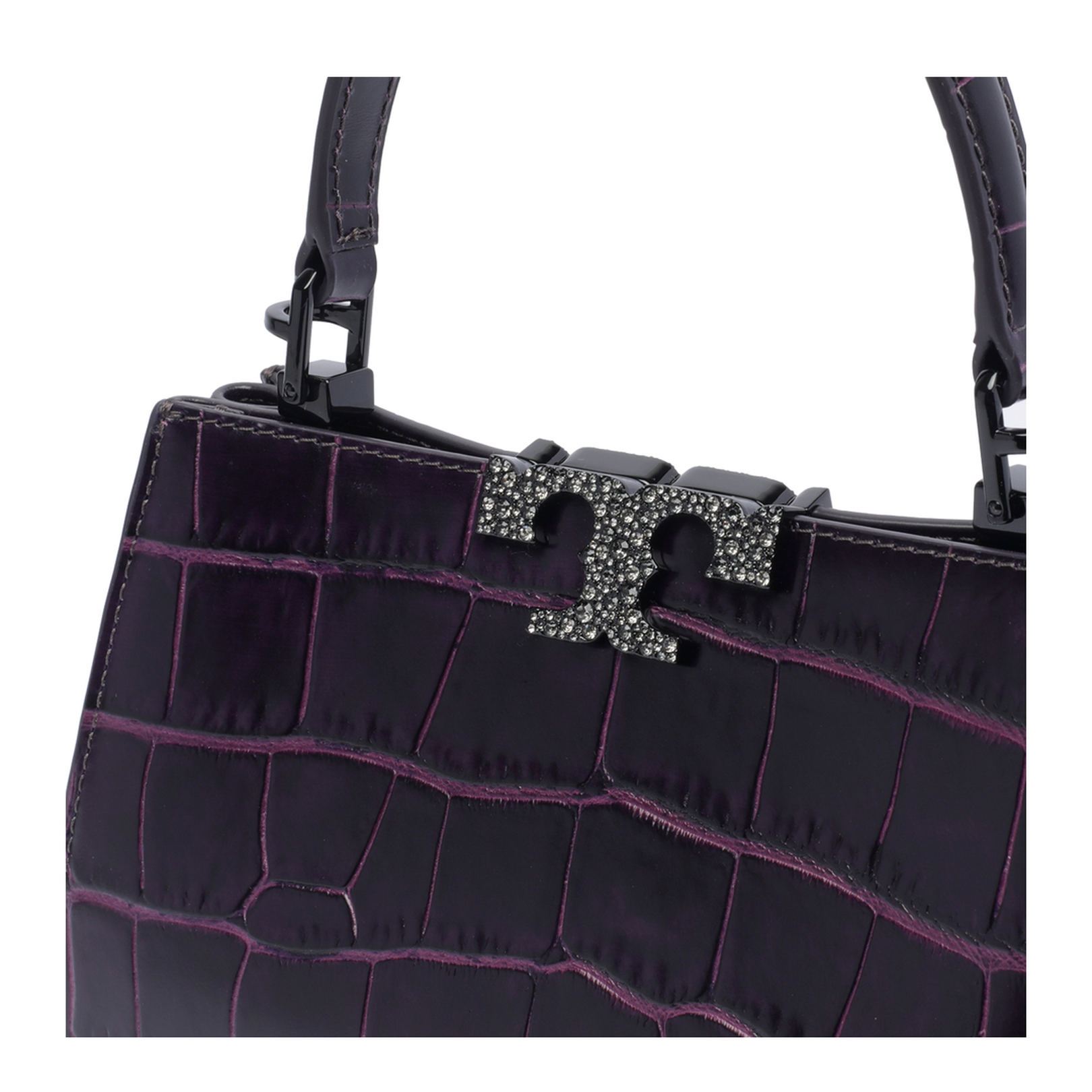 Eleanor Croc Embossed Mini Satchel
