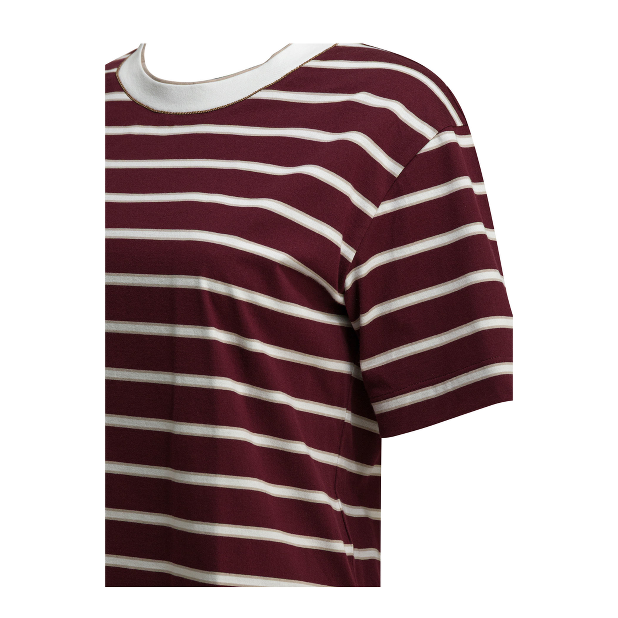 Striped Cotton T-Shirt Red
