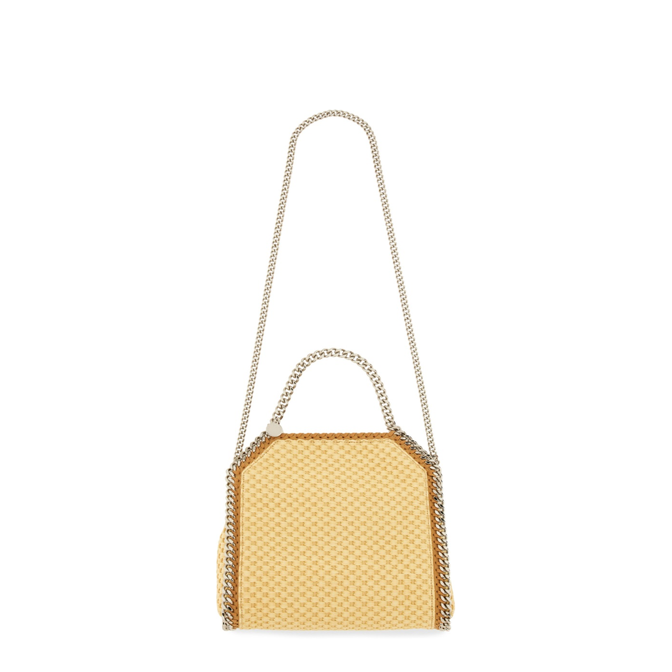 Natural Beige Falabella Woven Mini Tote Bag