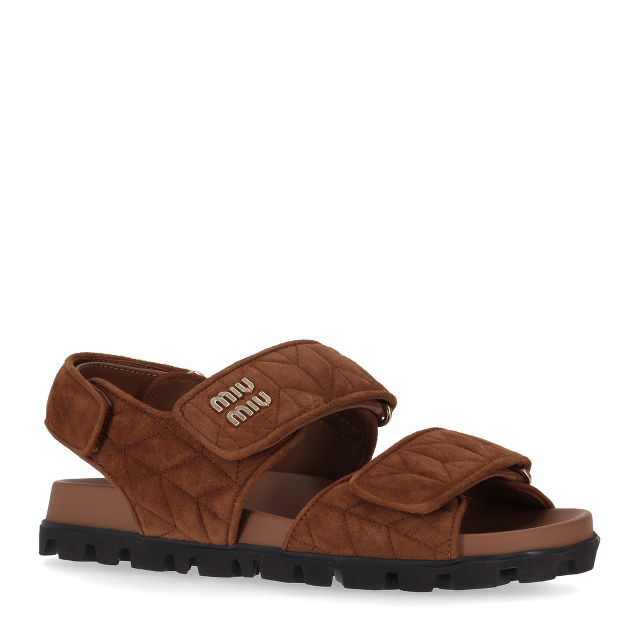 MAYFEYR - Miu Miu - Suede Quilted Sandals - 5X135EF010M2VF0316