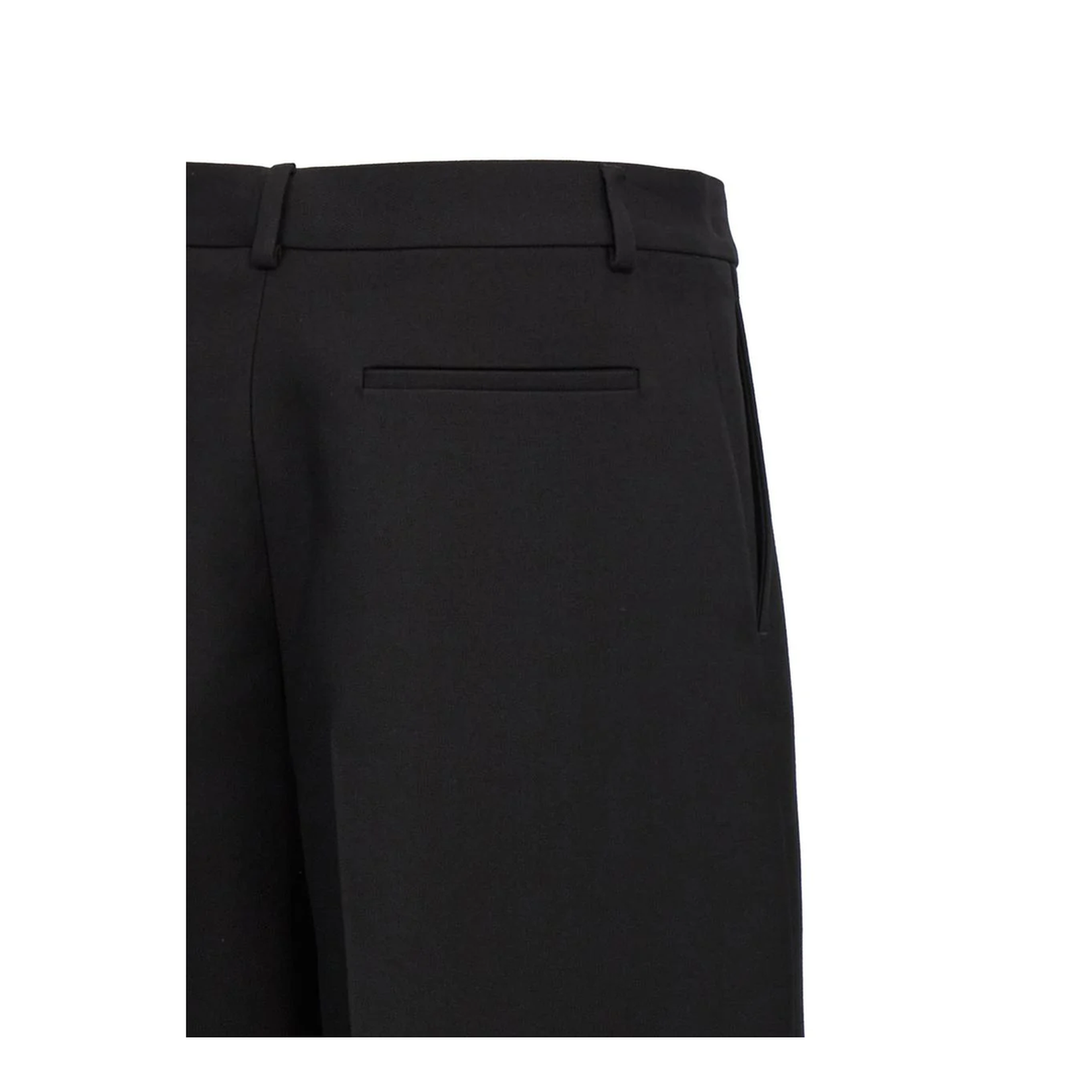 Black Wool Blend Pant