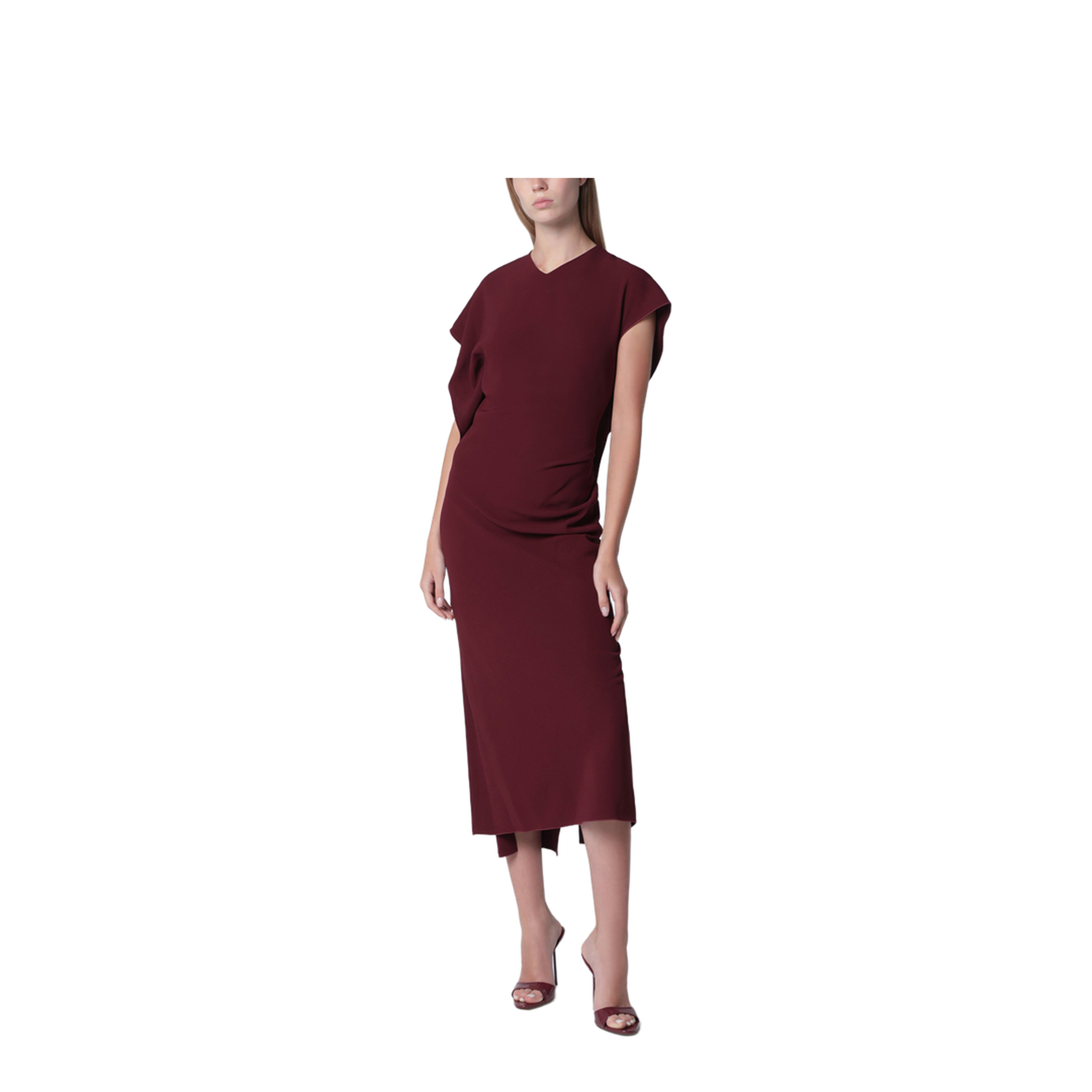 MAYFEYR - Victoria Beckham - Stretch Cady Ankle-Length Dress In Cinnabar Red - 1326WDR007380BVICR