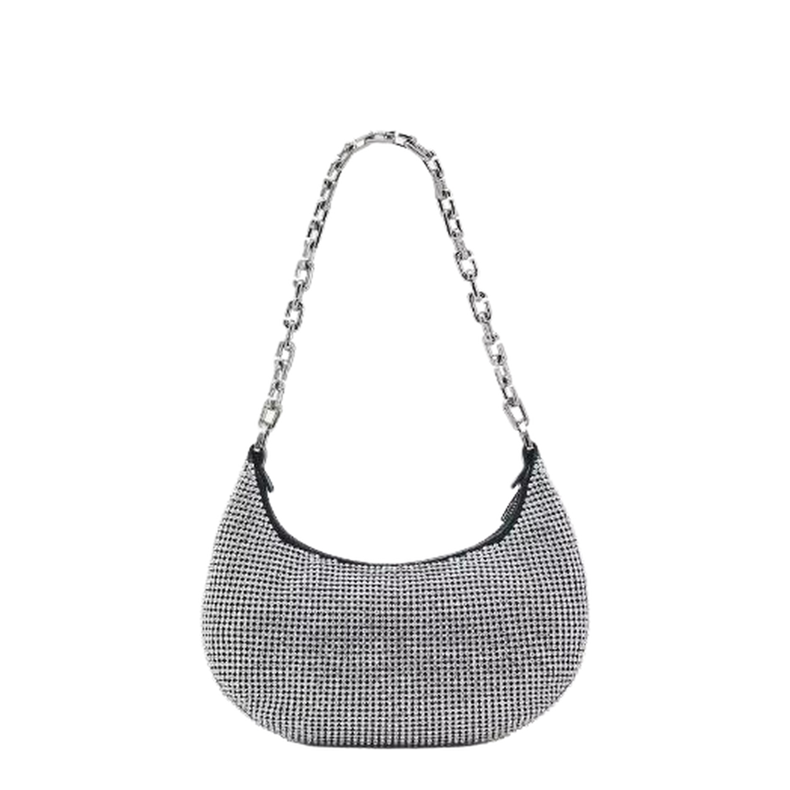 The Rhinestone Small Curve Shoulder Bag