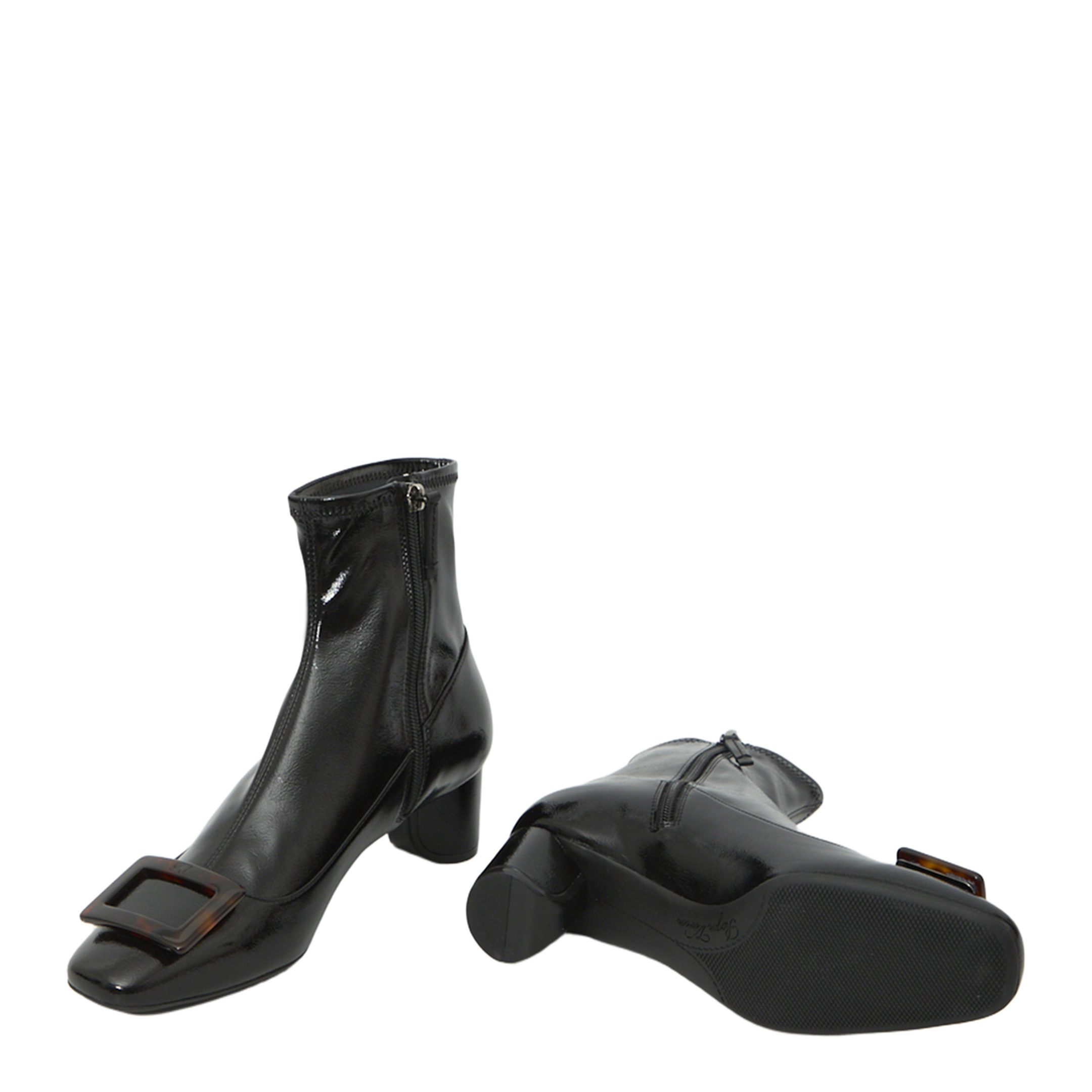 MAYFEYR - Roger Vivier - Roundy Turtle Stretch Ankle Boots - RVW76145670VNQB999