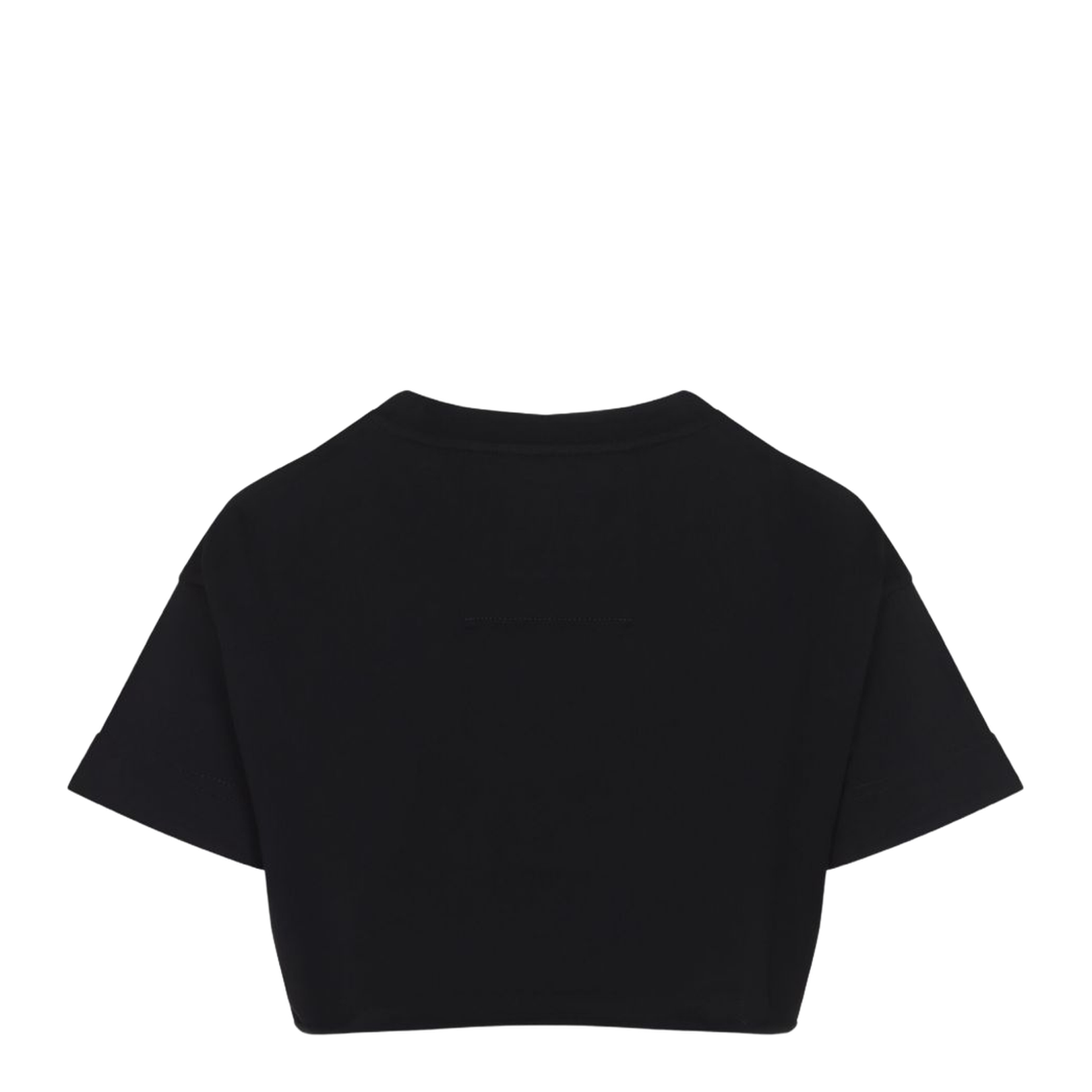 Cropped Logo Cotton T-Shirt