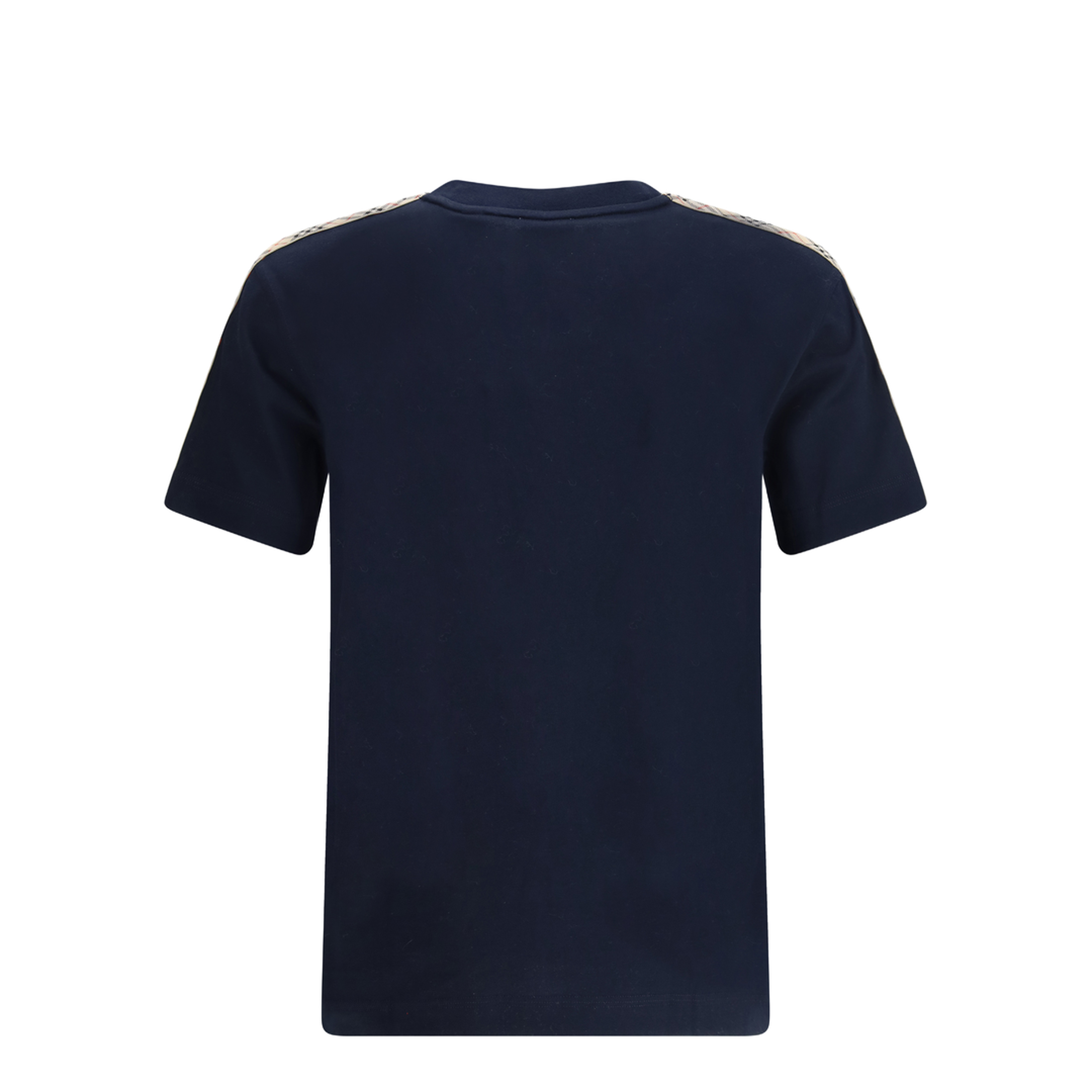 MAYFEYR - Burberry - Short-Sleeved T-Shirt With A Single Check Stripe On Both Shoulders - 8123257