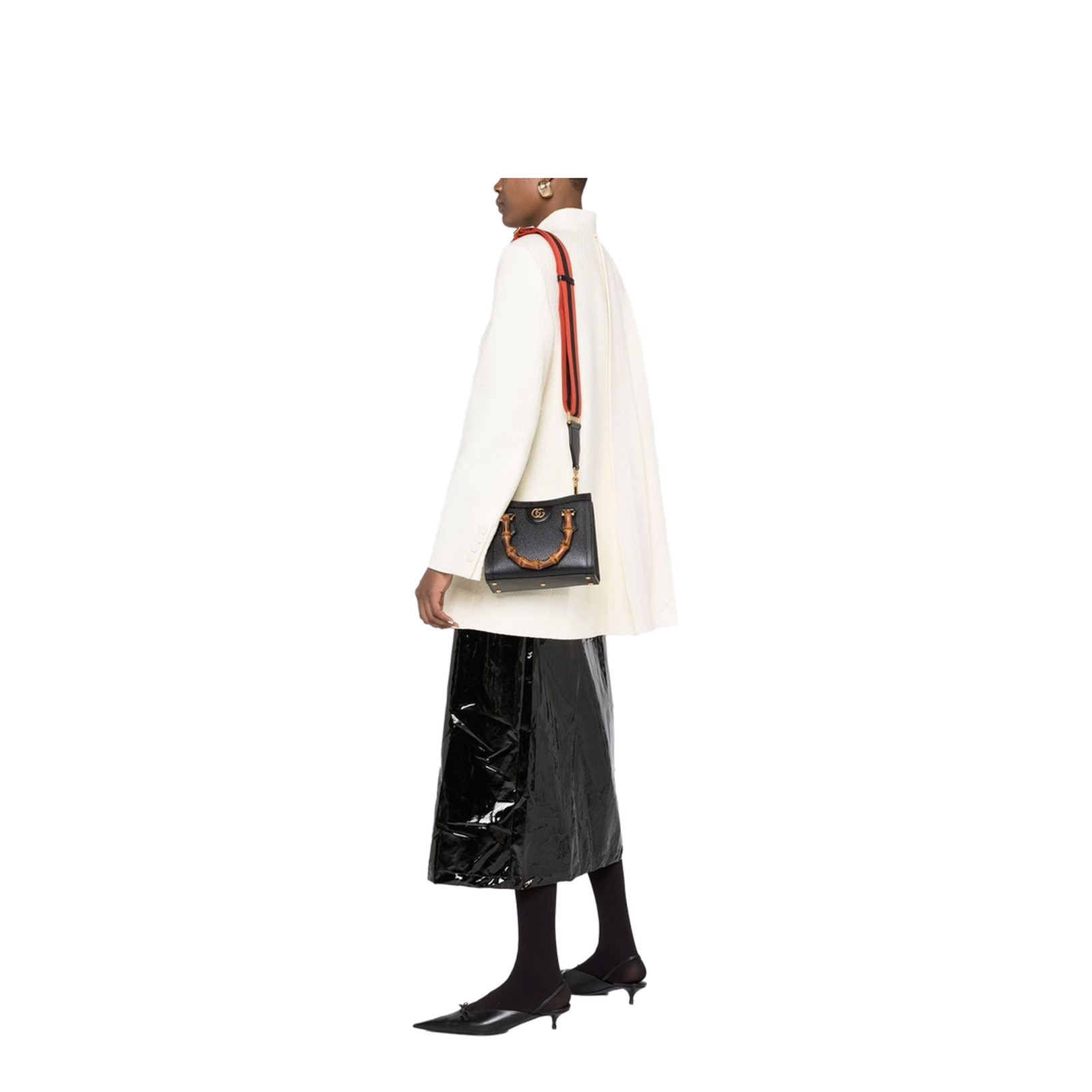 Diana Small Leather Tote Bag - Black