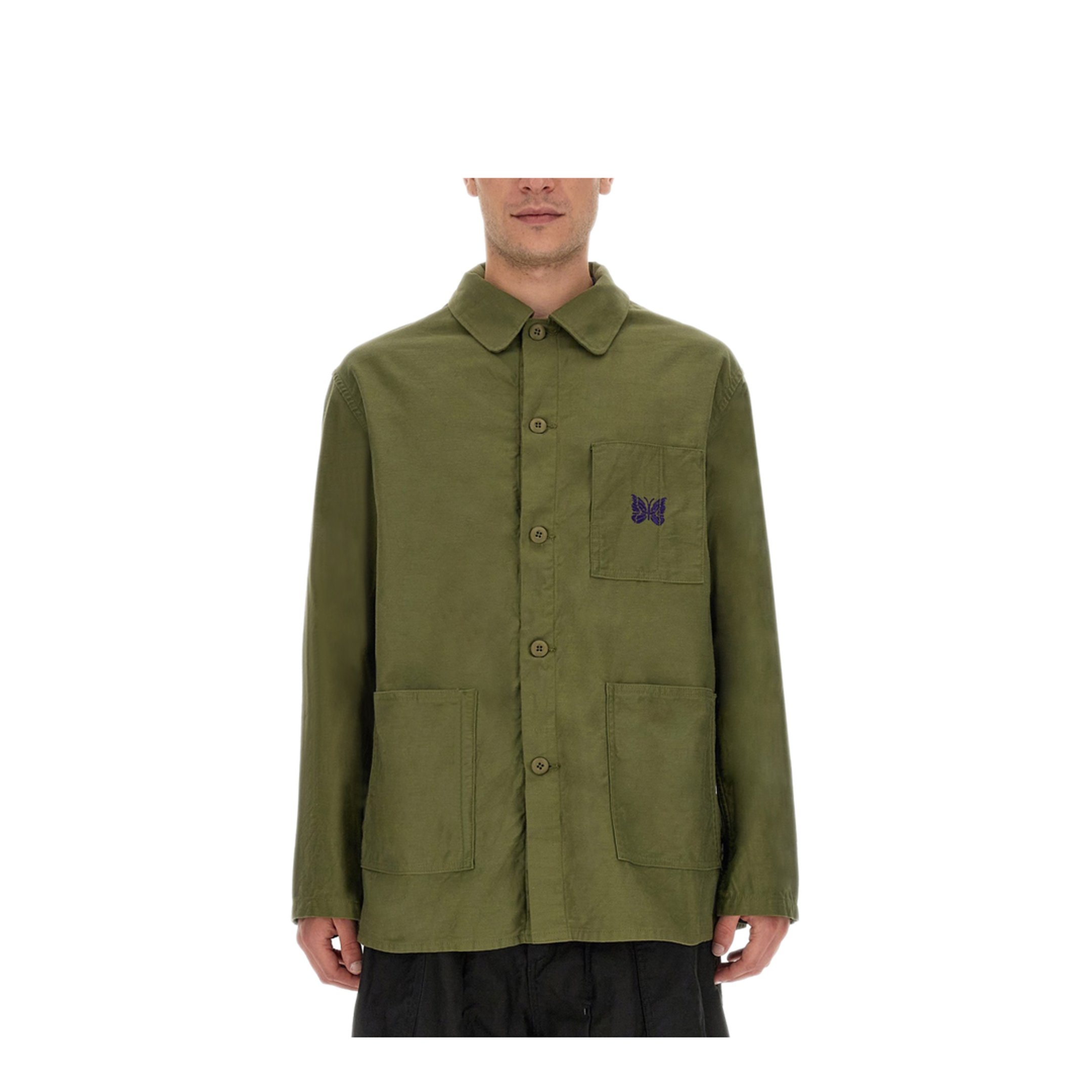 MAYFEYR - Needles - Shirt With Logo Embroidery - MR220BOLIVE