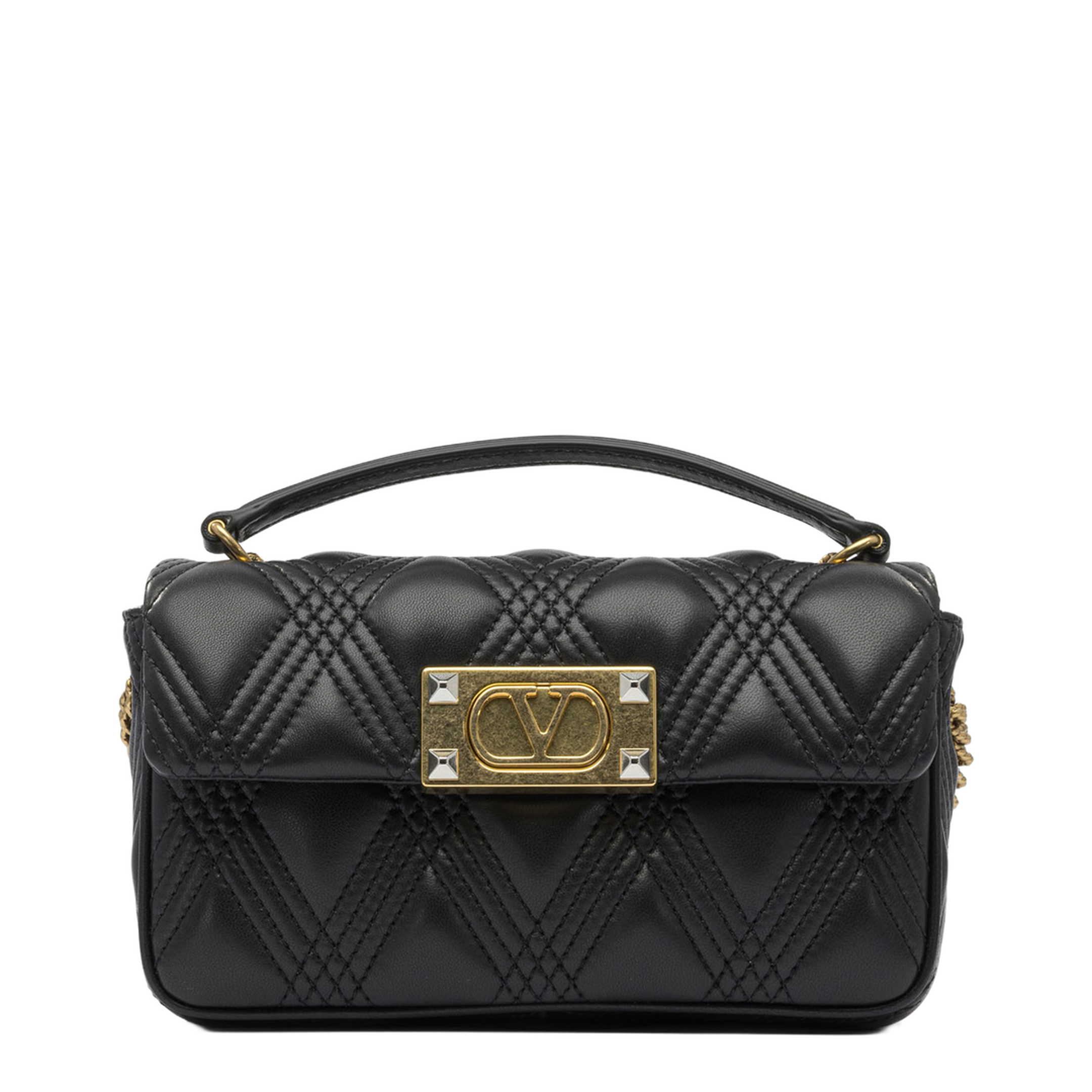 Garavani Small Shoulder Bag Quiltie 67 Black