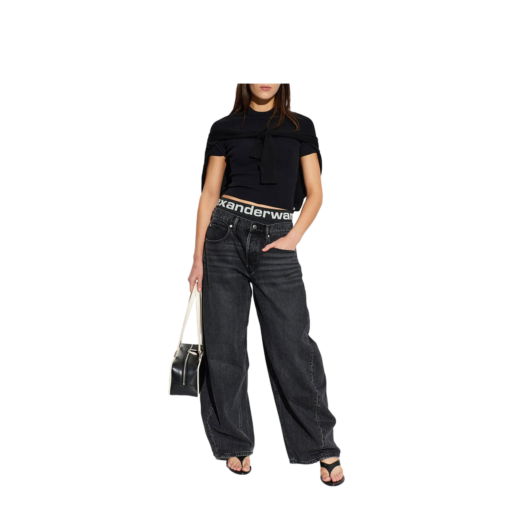 MAYFEYR - Alexander Wang - Blow-Up Jeans With Logo Bike Short Waistband - 4DC3264301