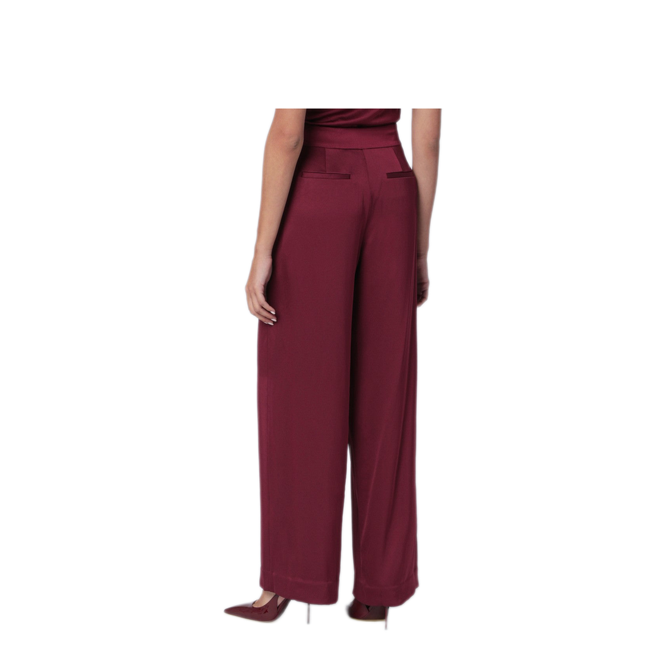 MAYFEYR - Simkhai - Kyra Trousers In Blueberry Satin - 525-4031-QPLCR