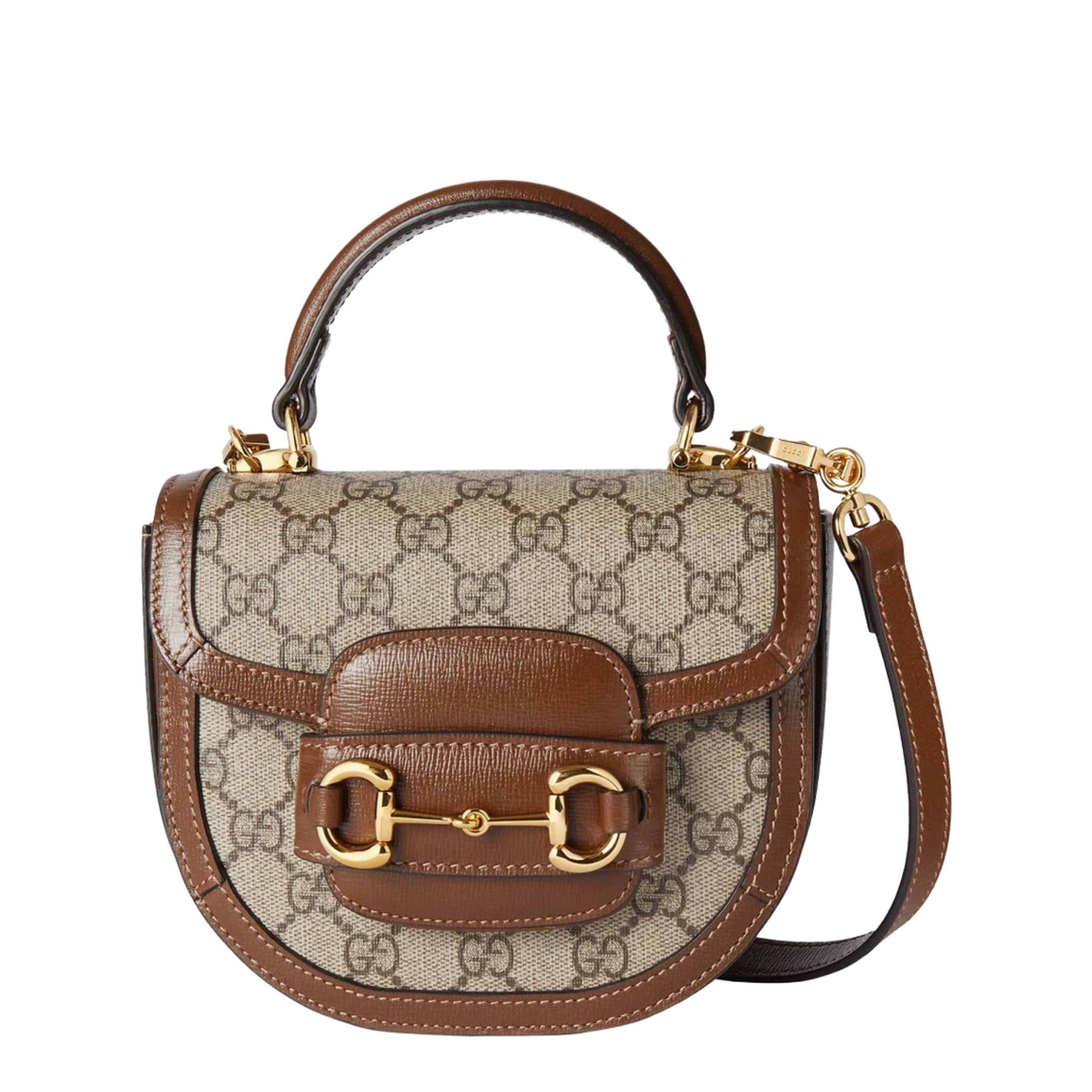 Horsebit 1955 Small Leather Shoulder Bag - Brown