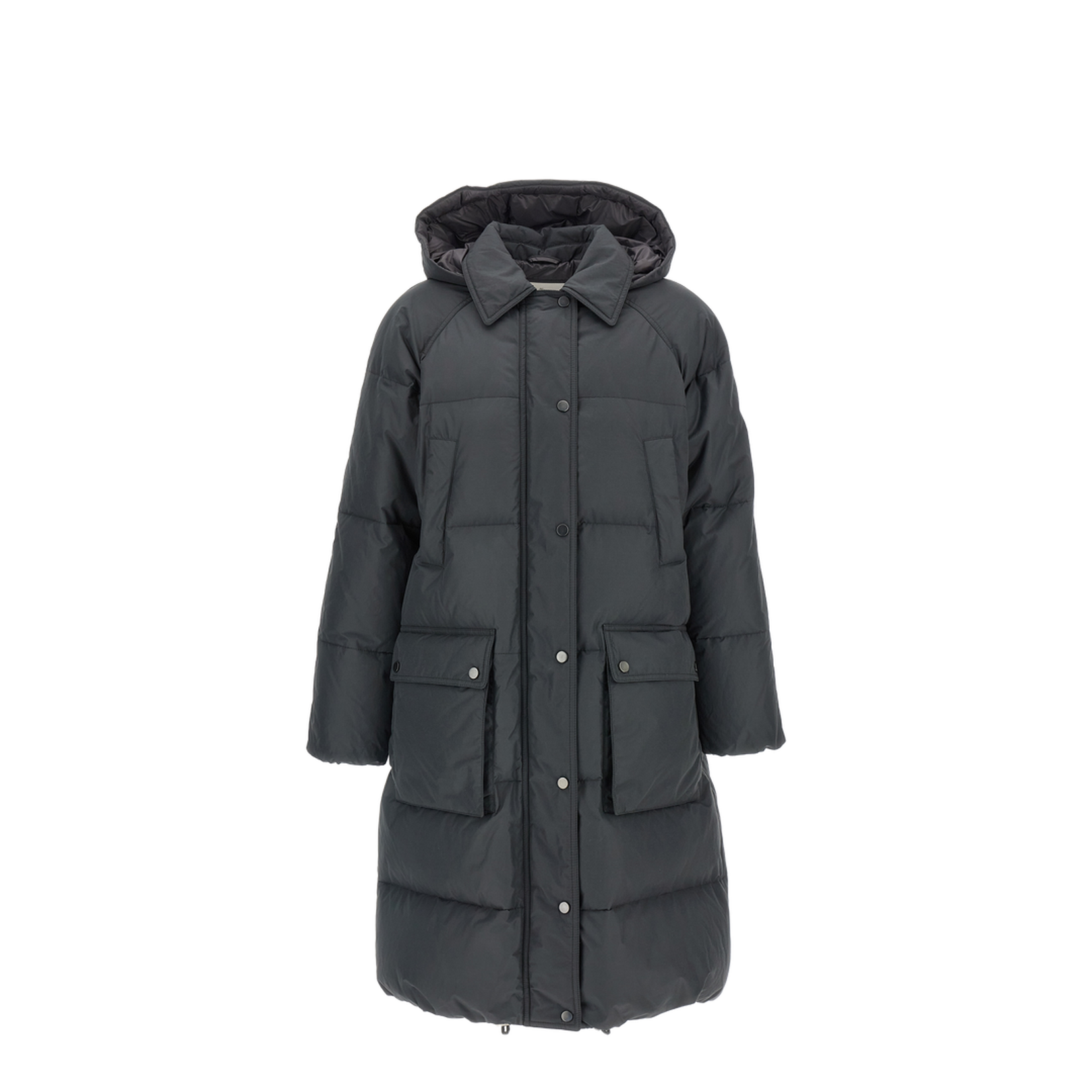 Shiny Zipper Pull Down Jacket