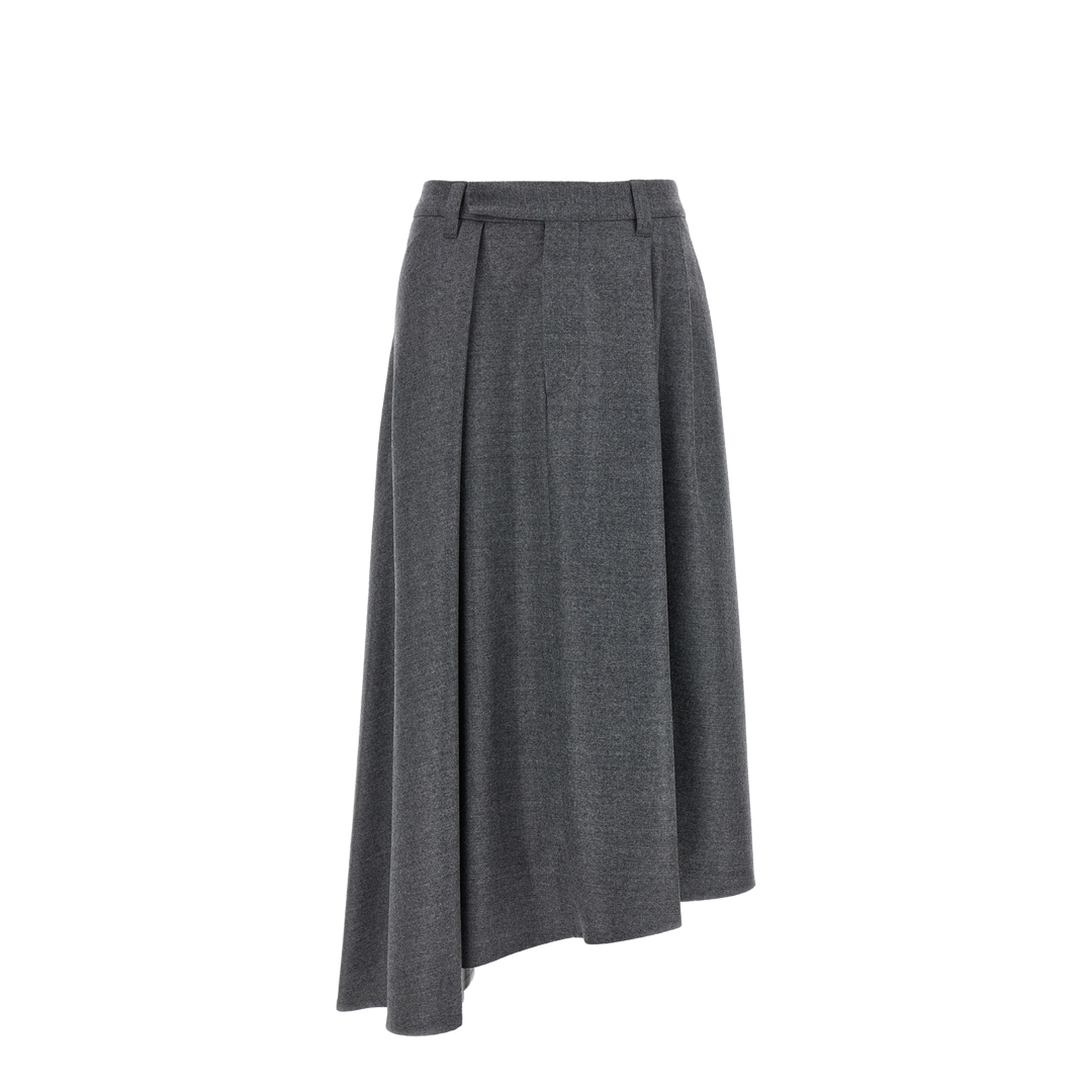 Brunello Cucinelli Asymmetrical Wool Skirt – MAYFEYR