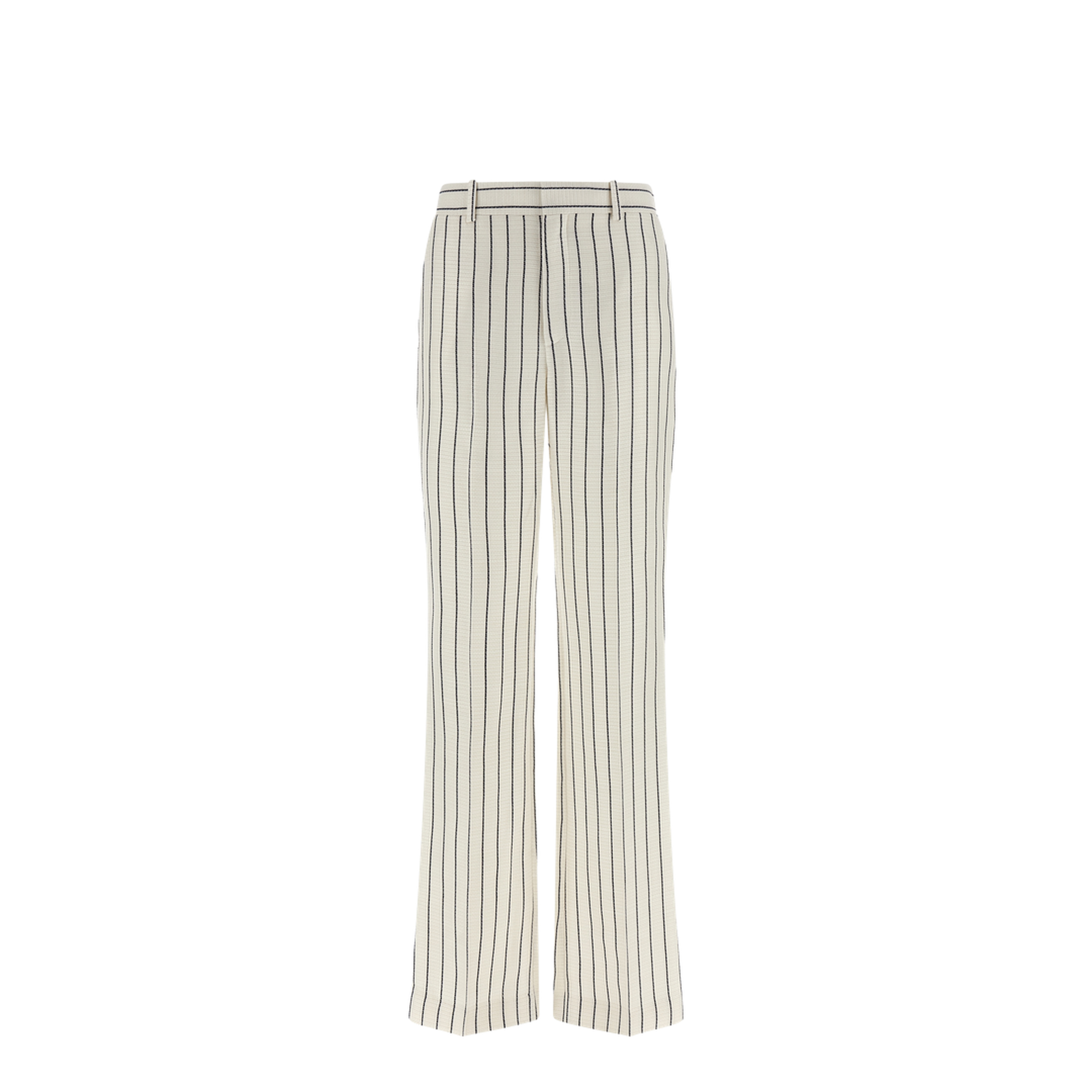 Straight-Leg Pinstripe Pants - White